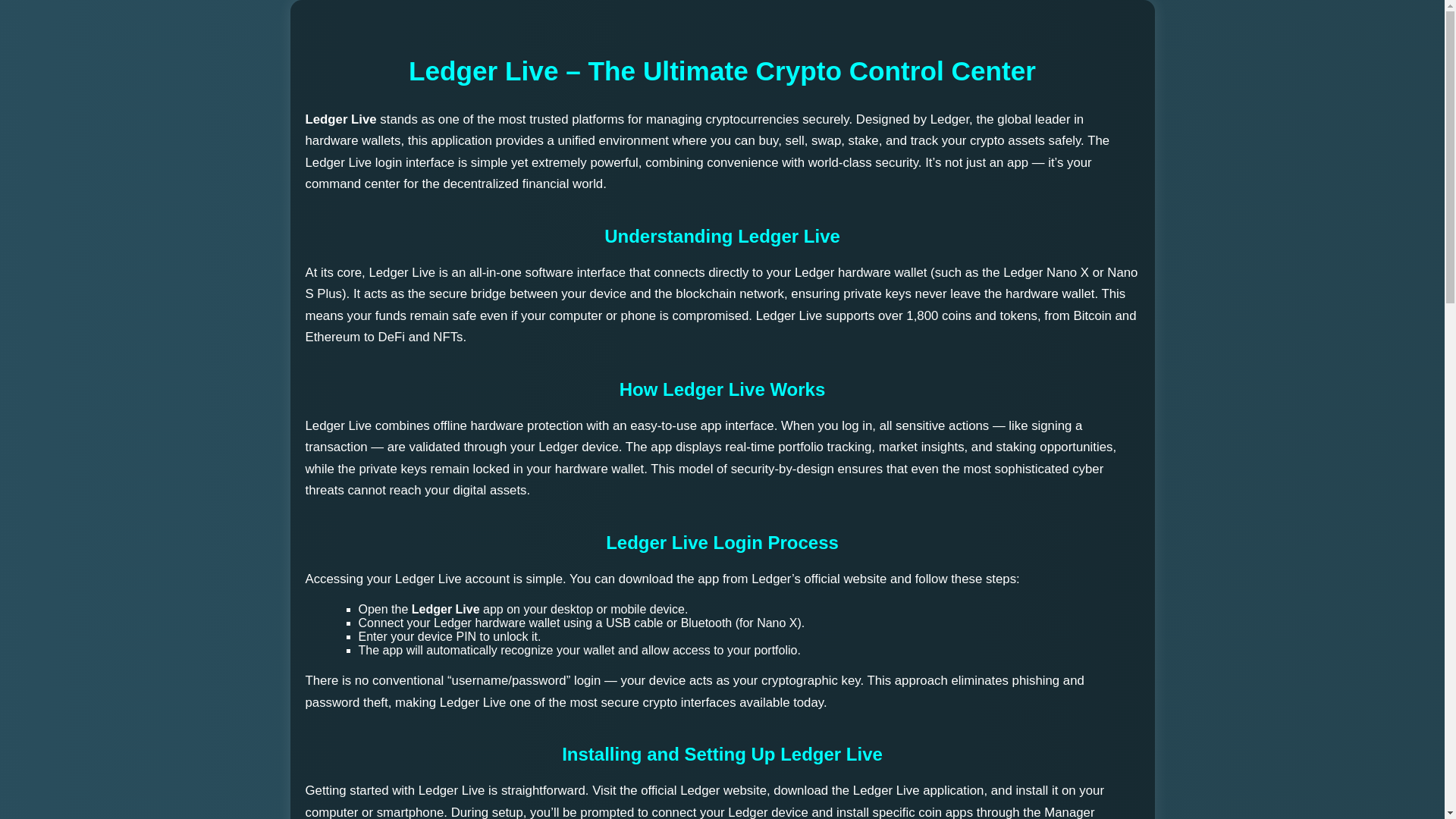 website screenshot of https://ledger-home-x-live.pages.dev/