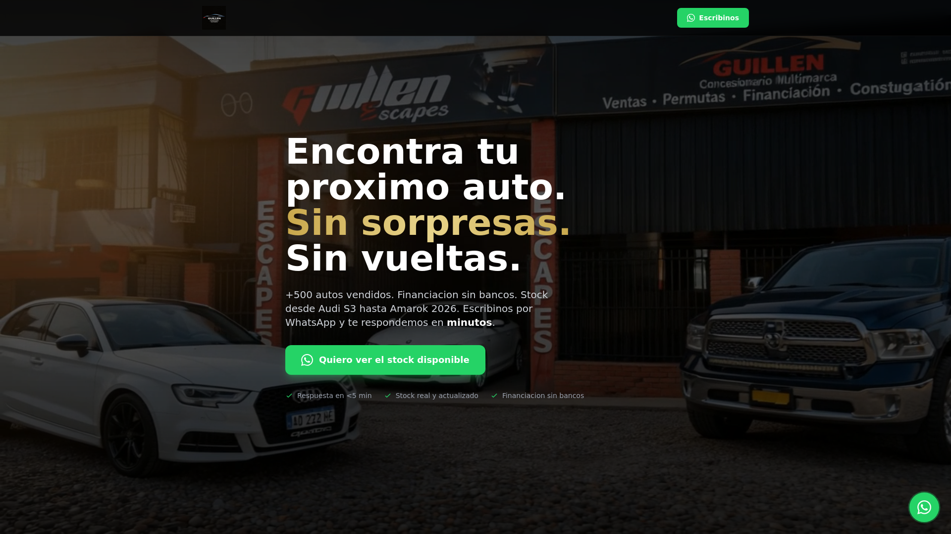 website screenshot of https://guillen-landing.pages.dev/