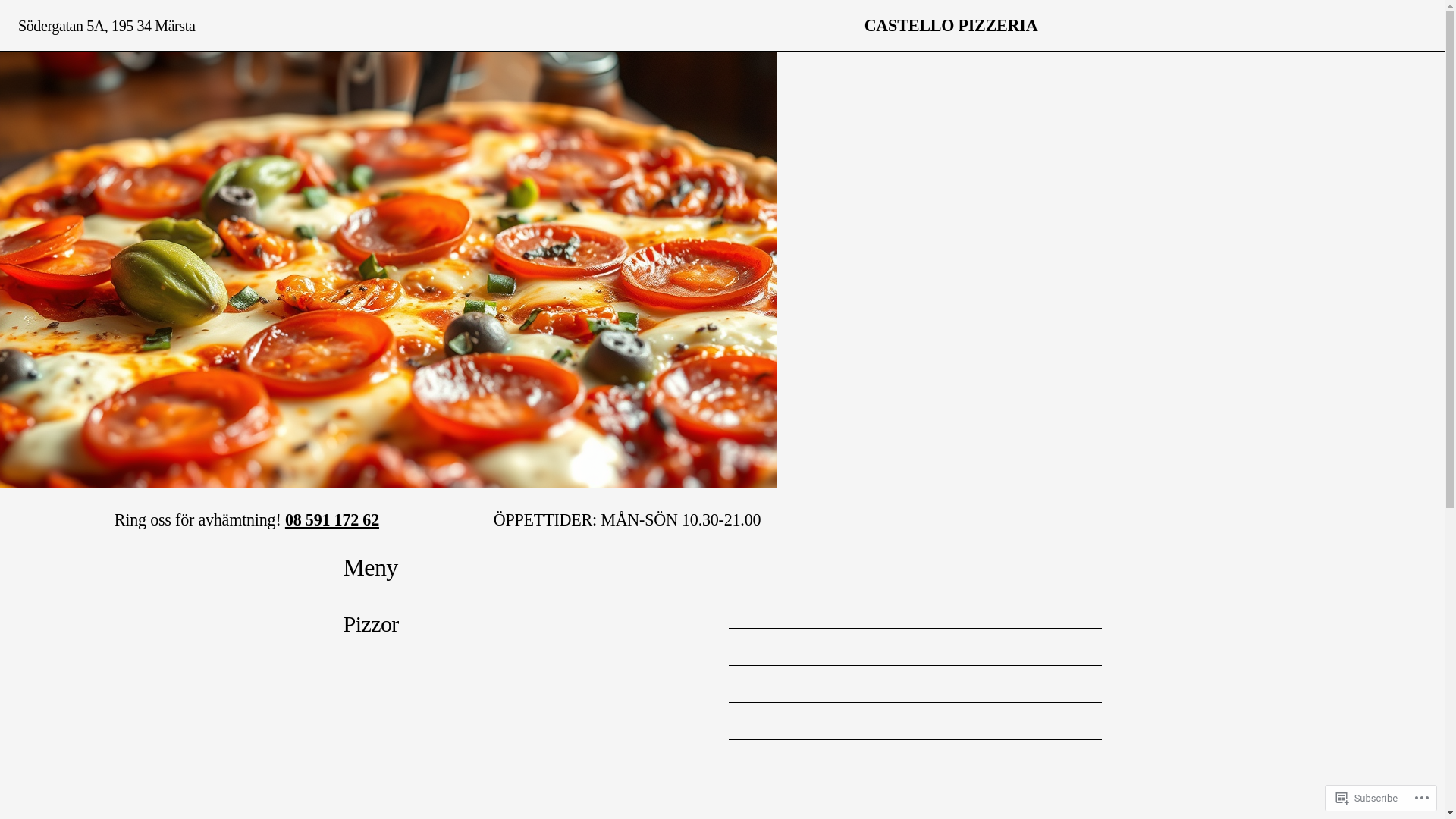 website screenshot of https://castello-pizzeria.com/