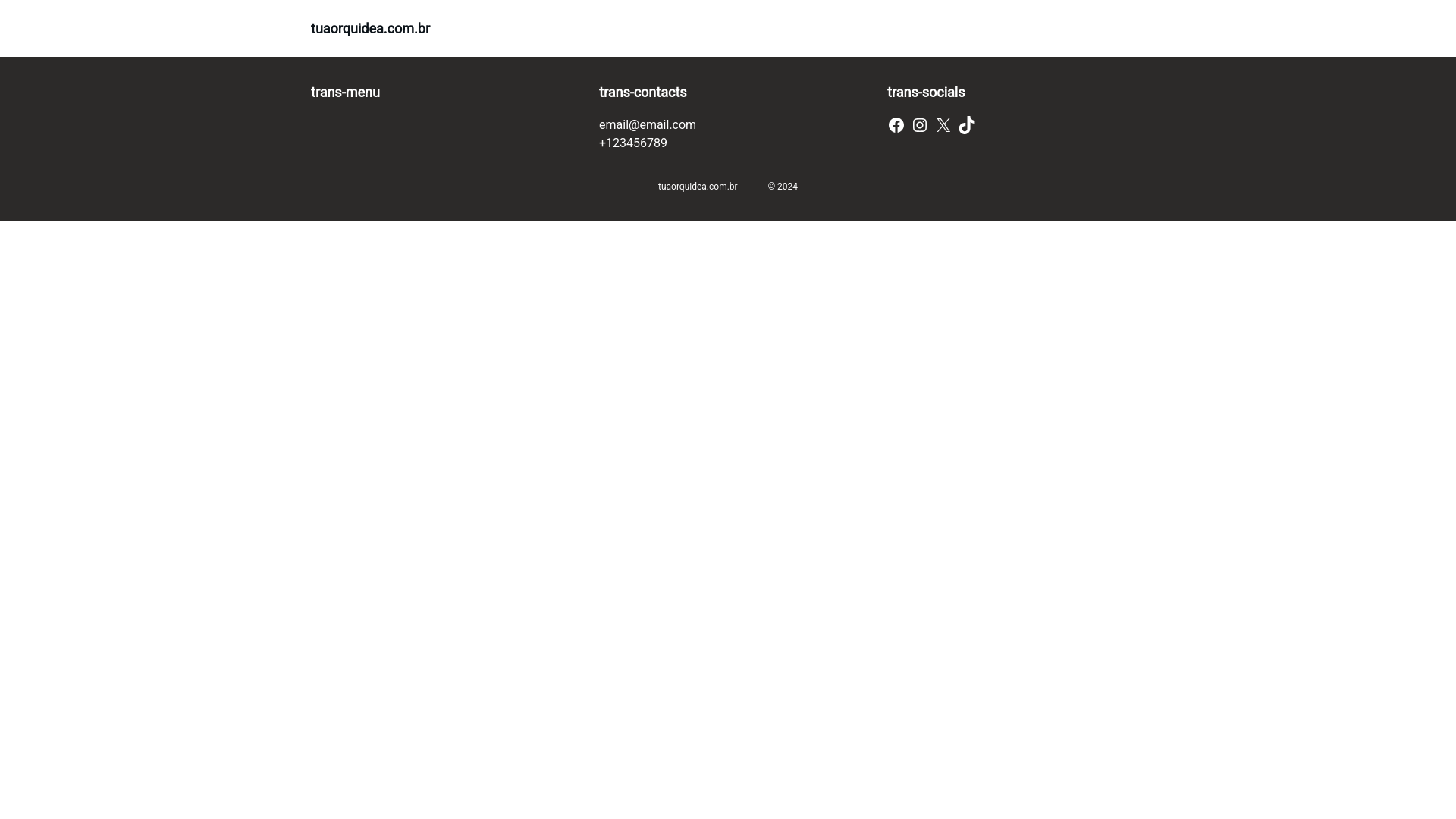 website screenshot of https://tuaorquidea.com.br/