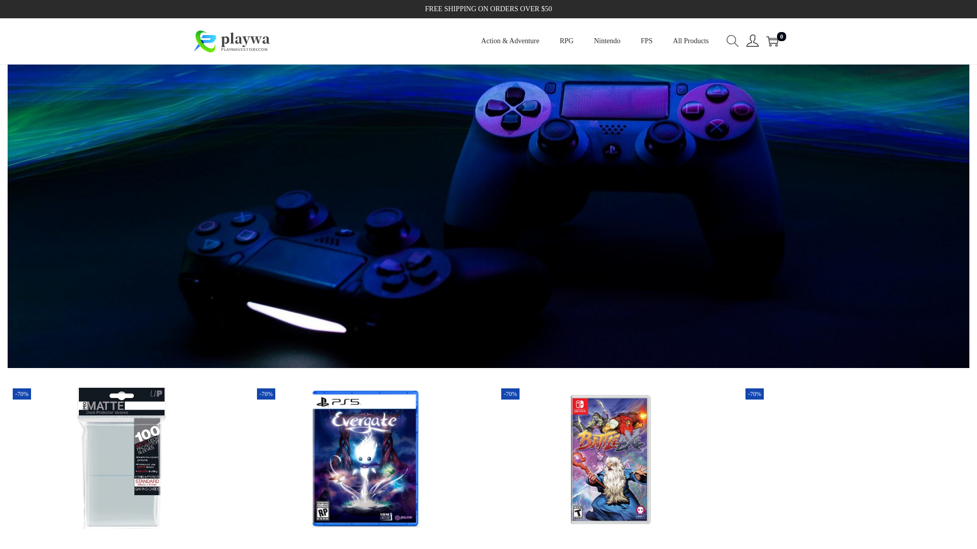 website screenshot of https://playwavestore.com