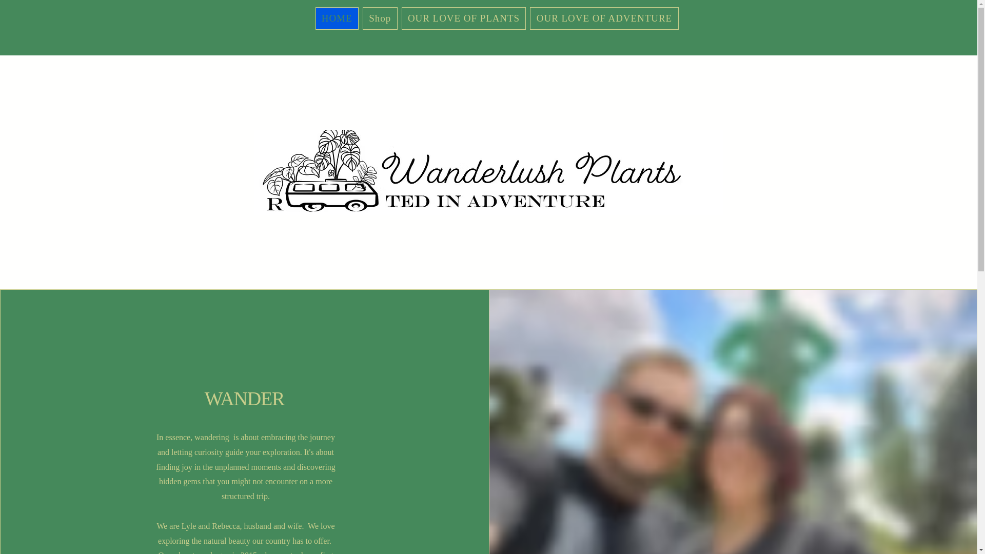 website screenshot of https://wanderlushplants.shop/