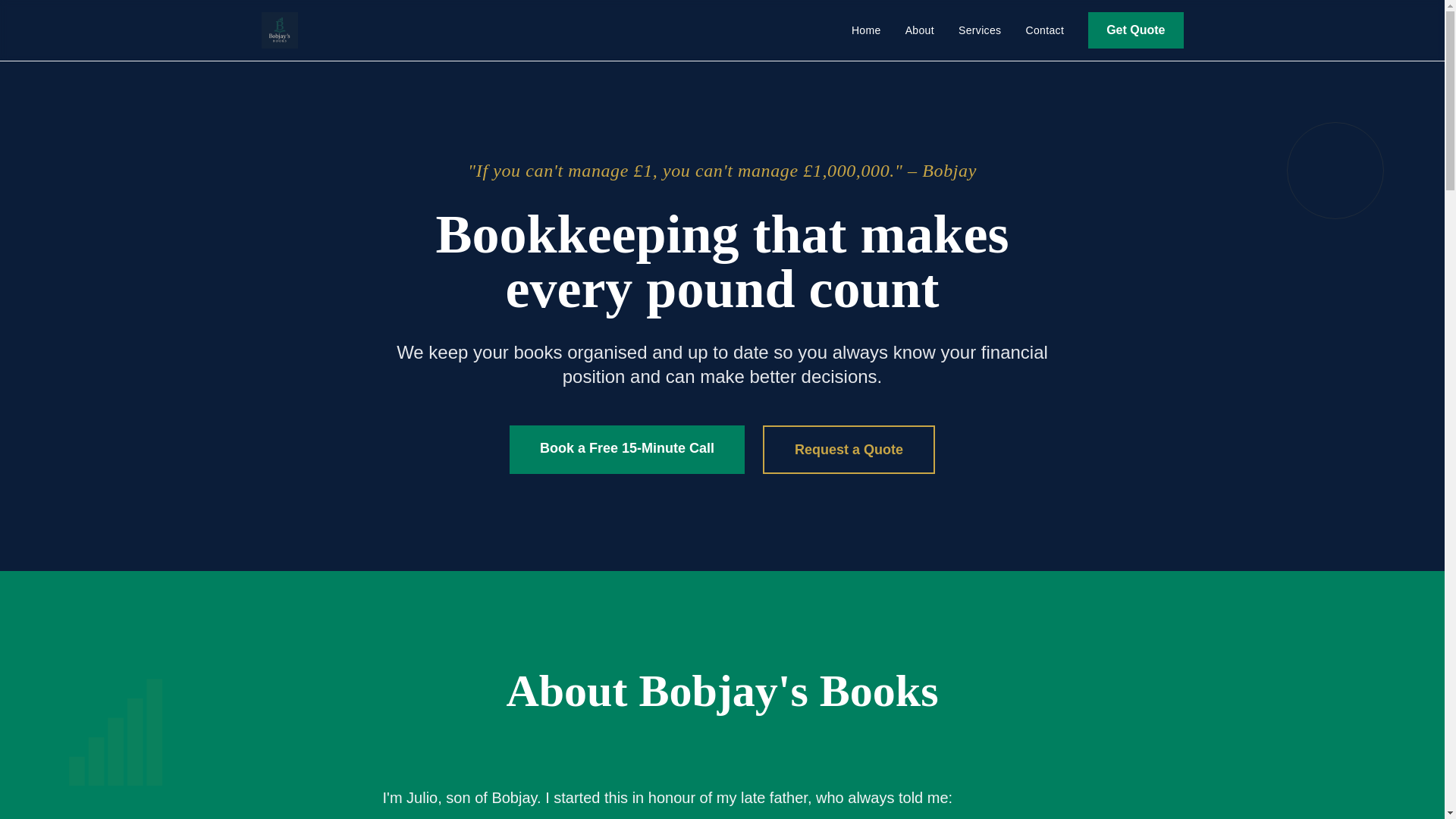 website screenshot of https://bobjaysbooks.co.uk/