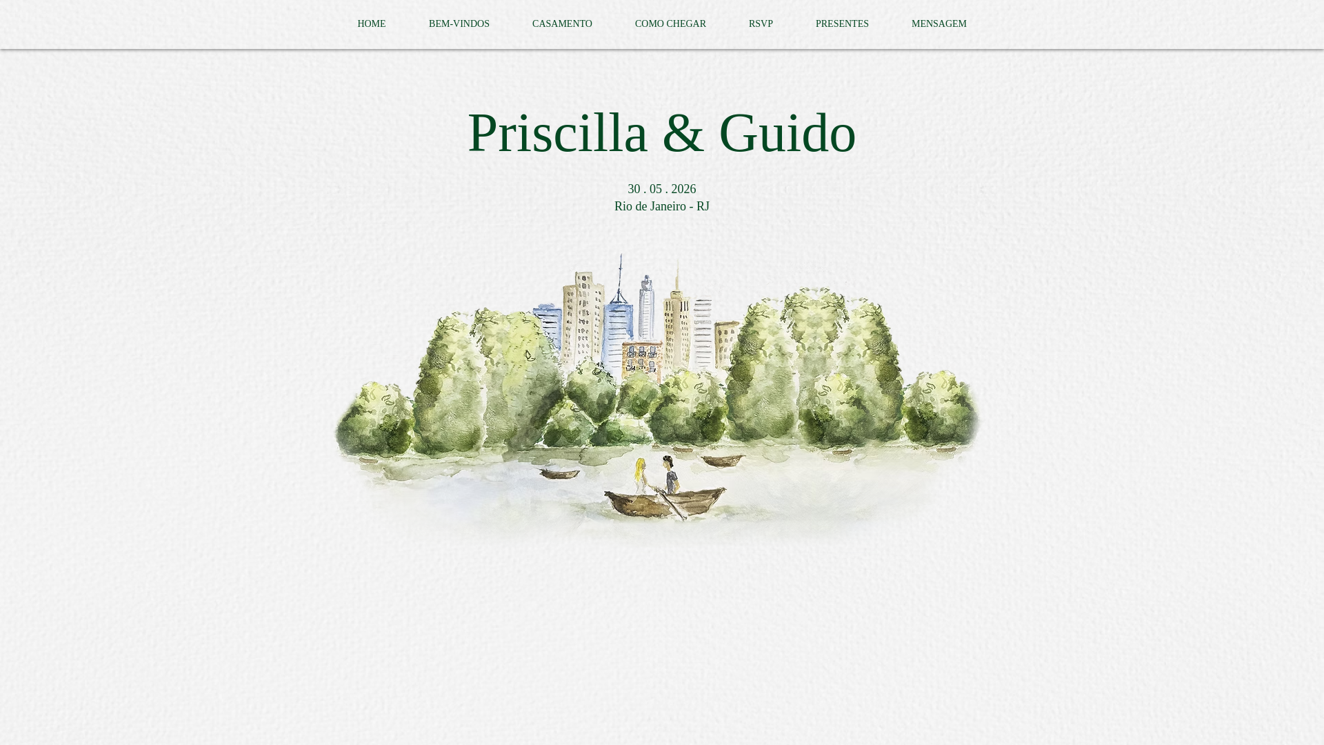 website screenshot of https://priscillaeguido.com.br/