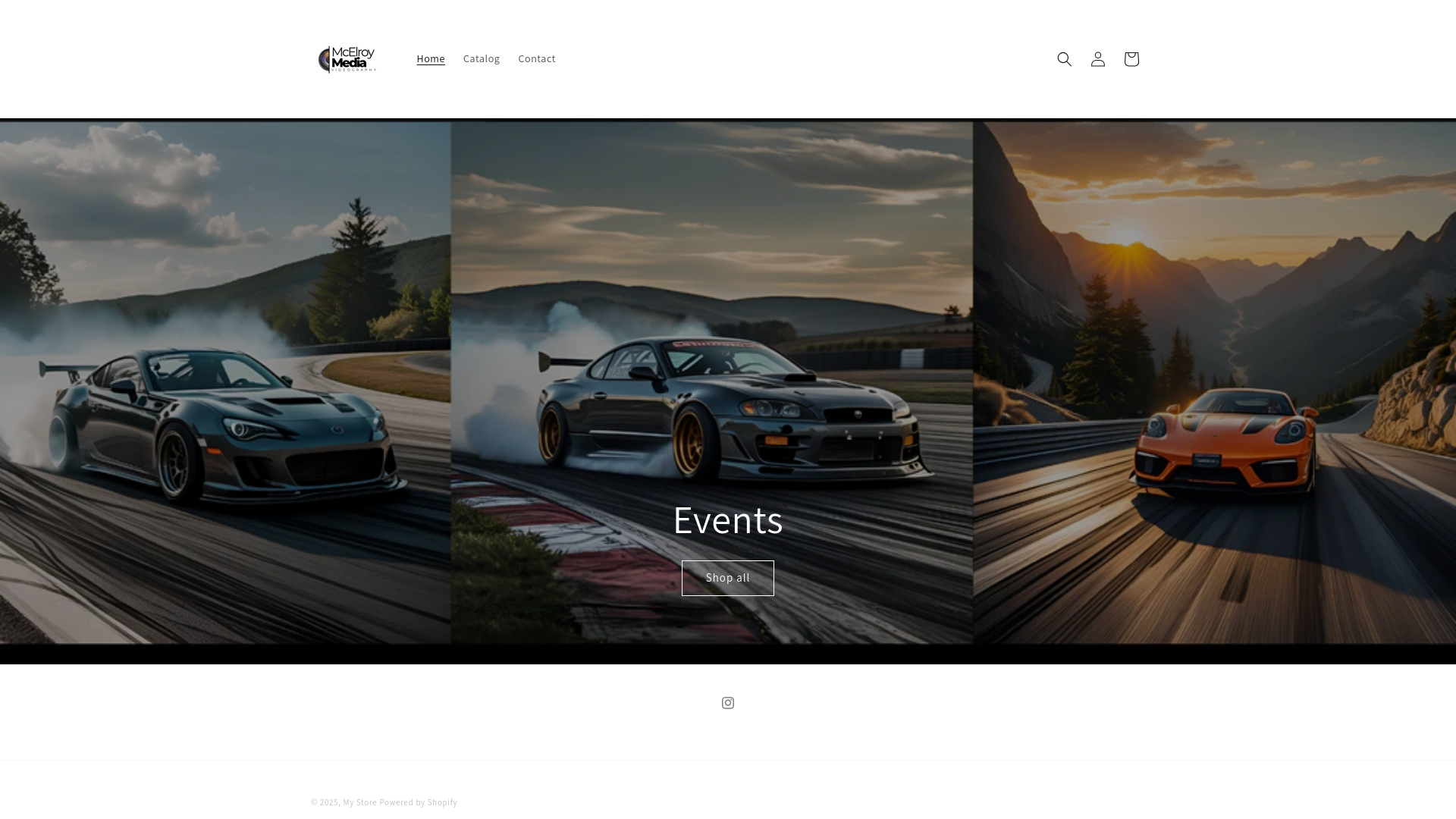 website screenshot of https://mcelroymedia.store/