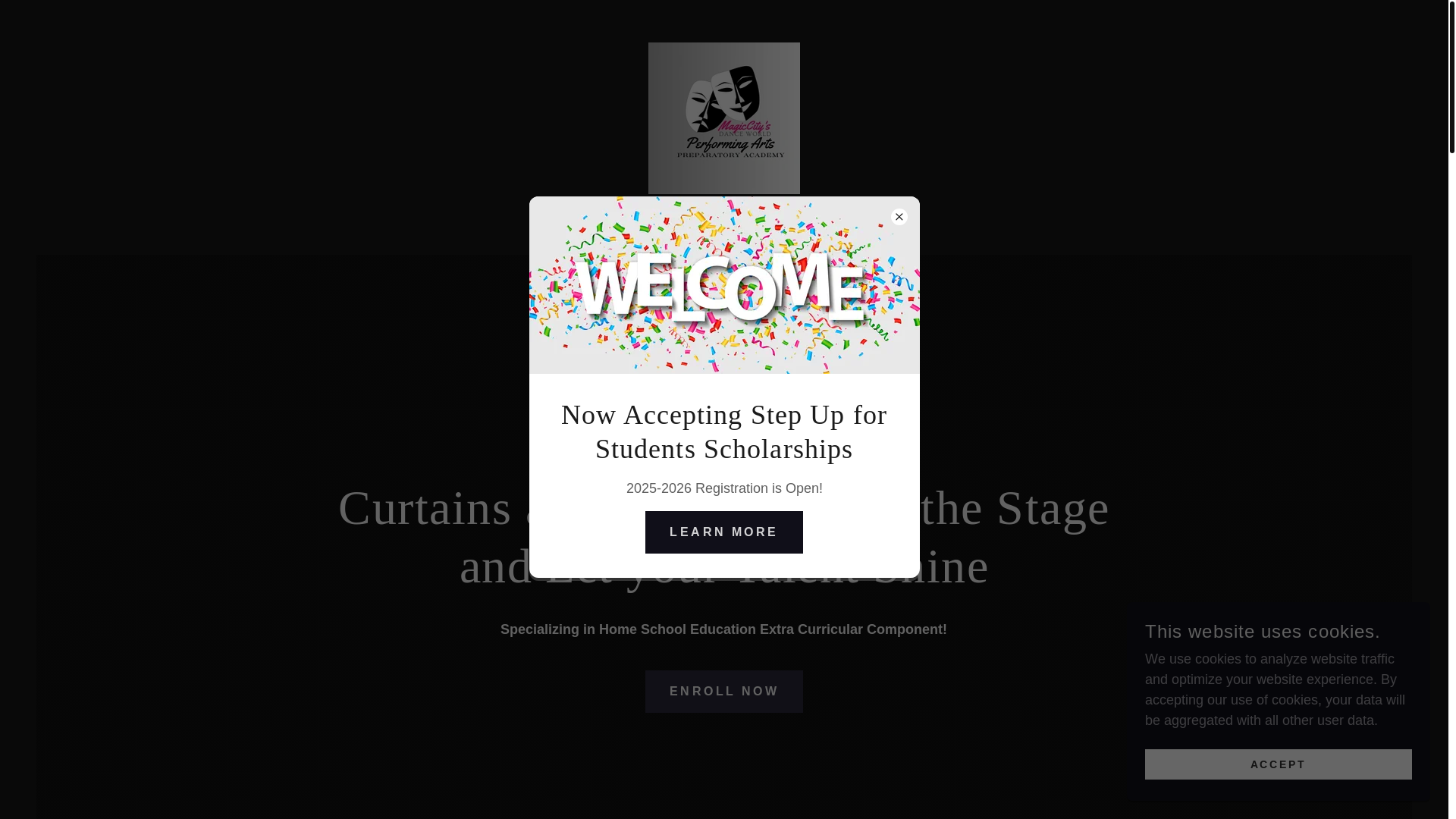 website screenshot of https://magiccityacting.com/