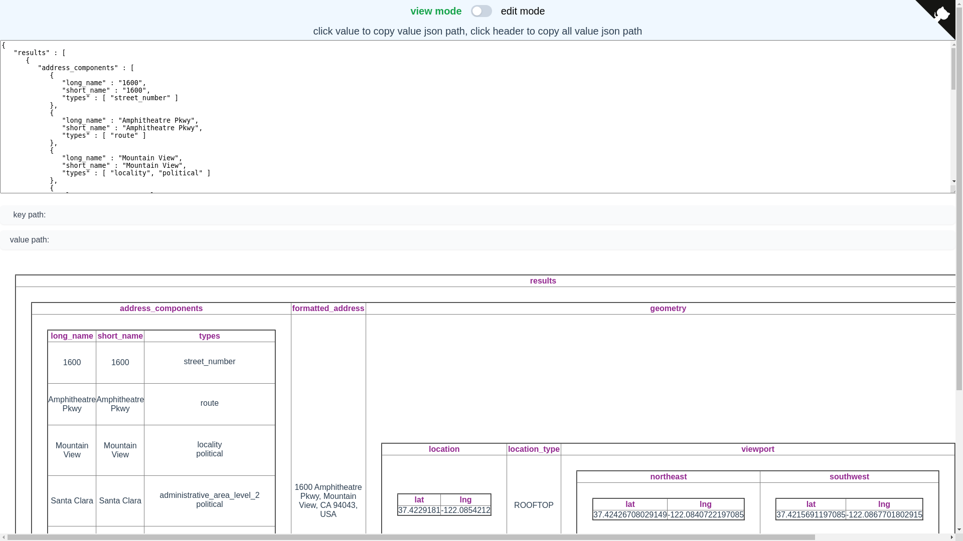 website screenshot of https://json2table-a0k.pages.dev/
