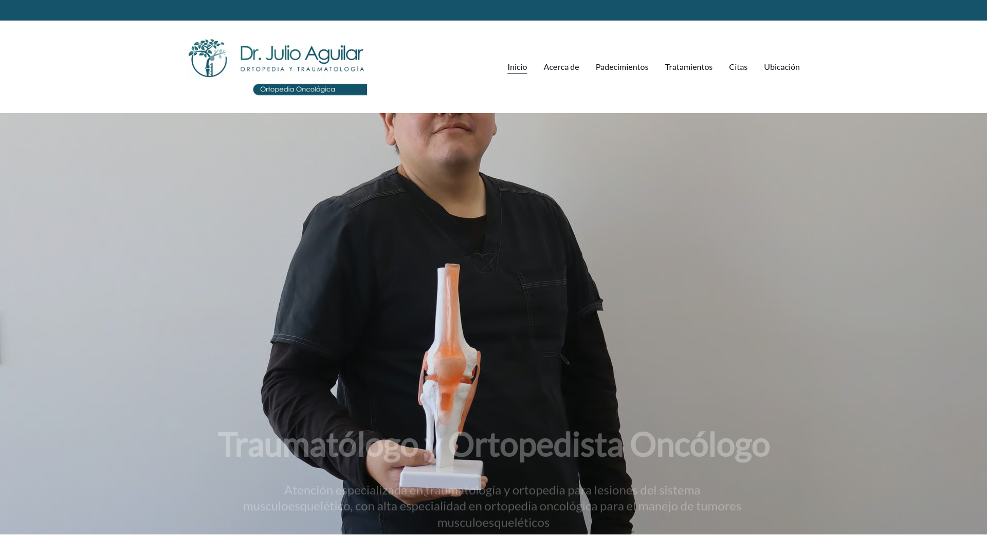 website screenshot of https://ortopedistaoncologo.com.mx/