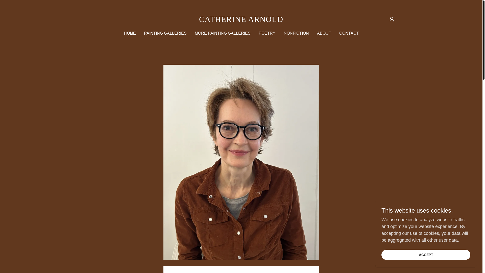 website screenshot of https://catherinearnold.art/