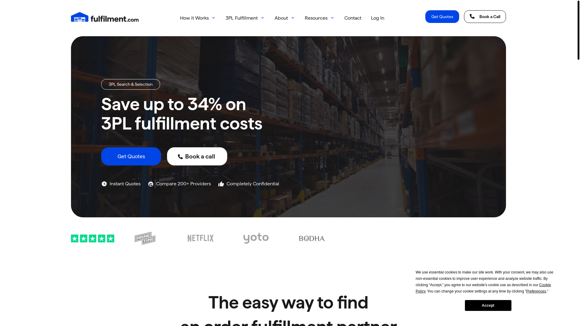 website screenshot of https://fulfillmentbrightpro.com