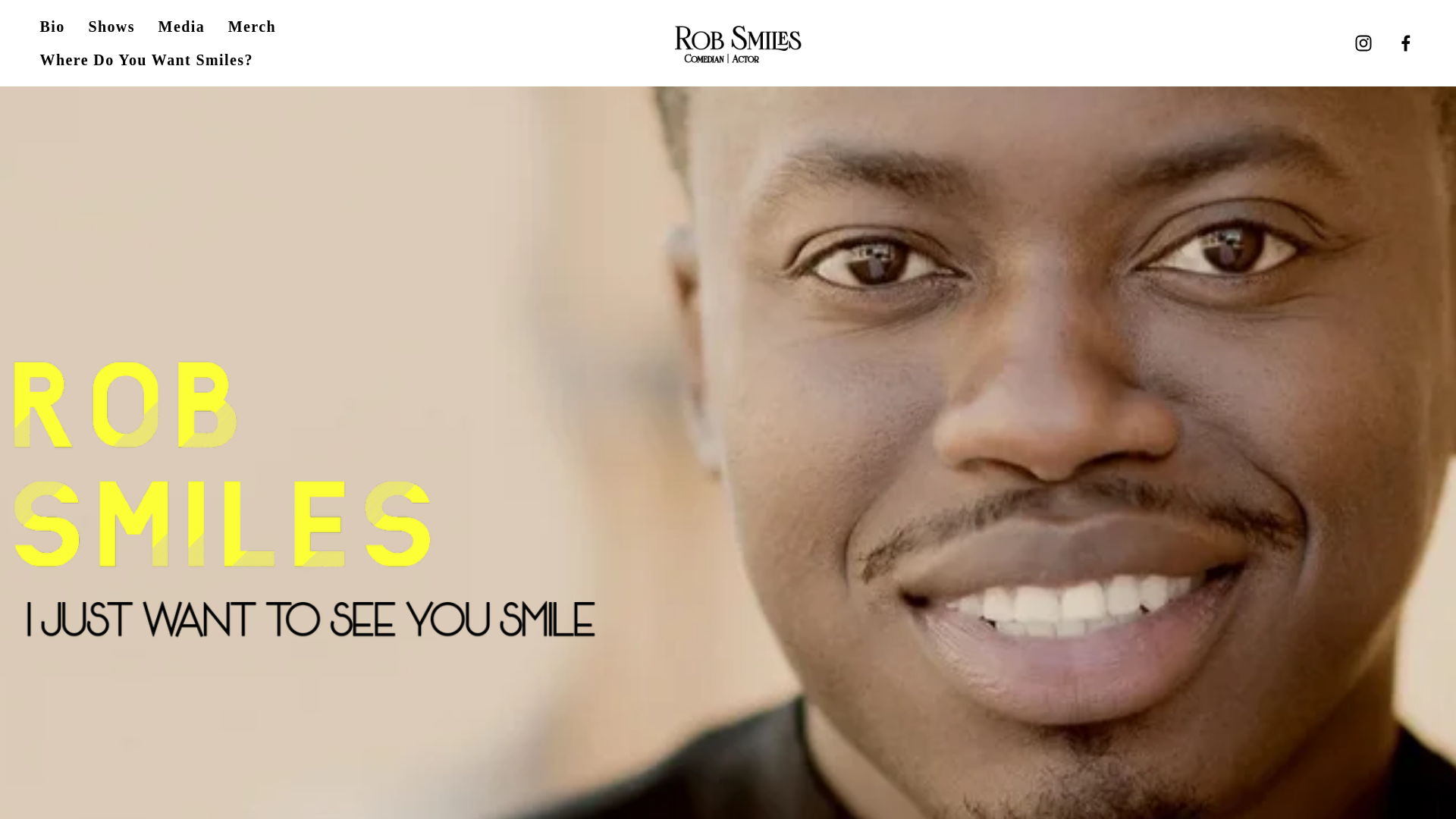 website screenshot of https://smilecitycomedy.com/