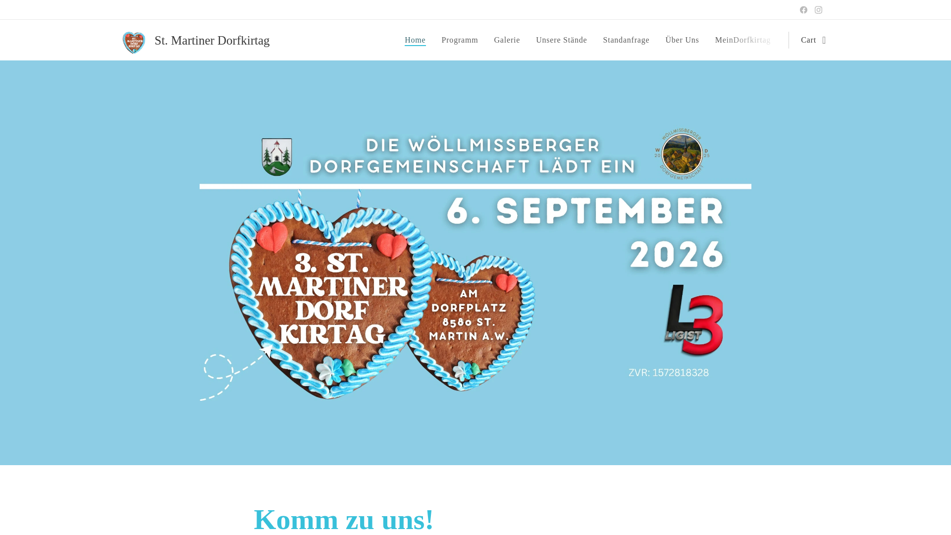 website screenshot of https://stmartinerdorfkirtag.at/