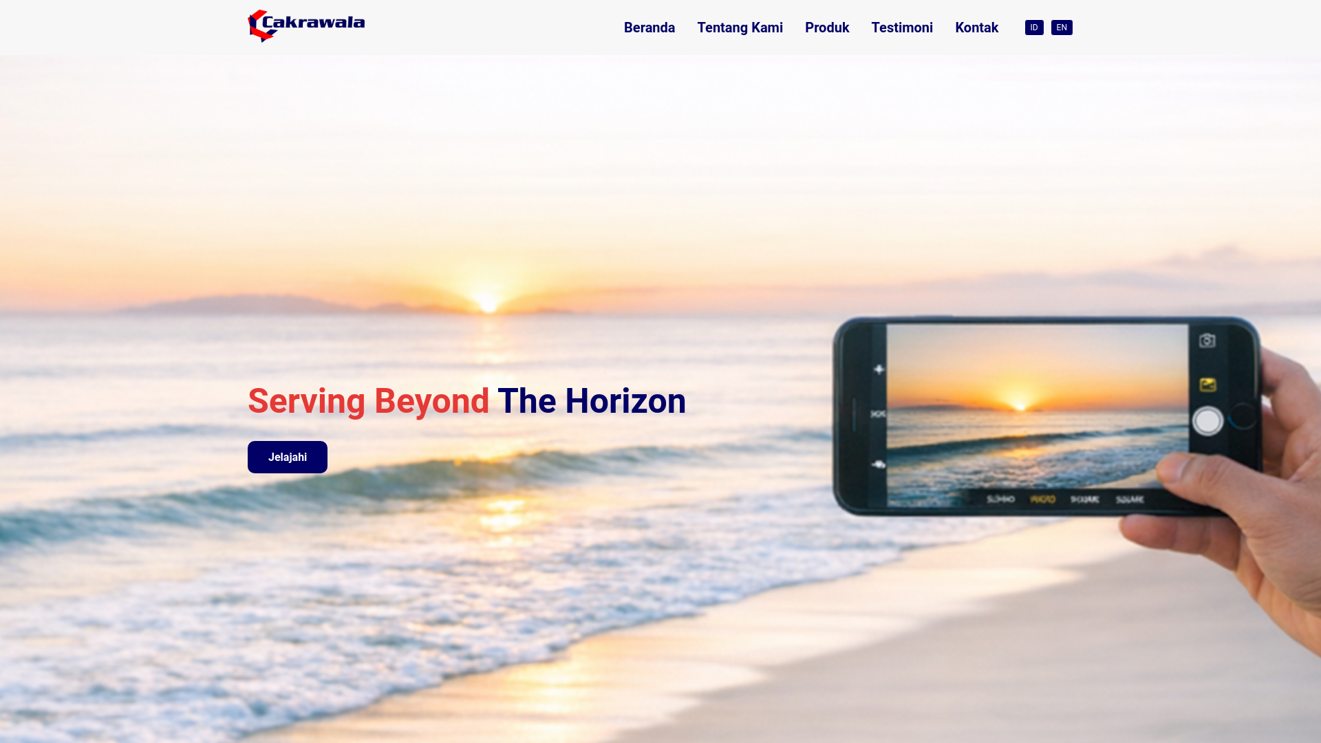 website screenshot of https://cakrawala-indonesia.id/