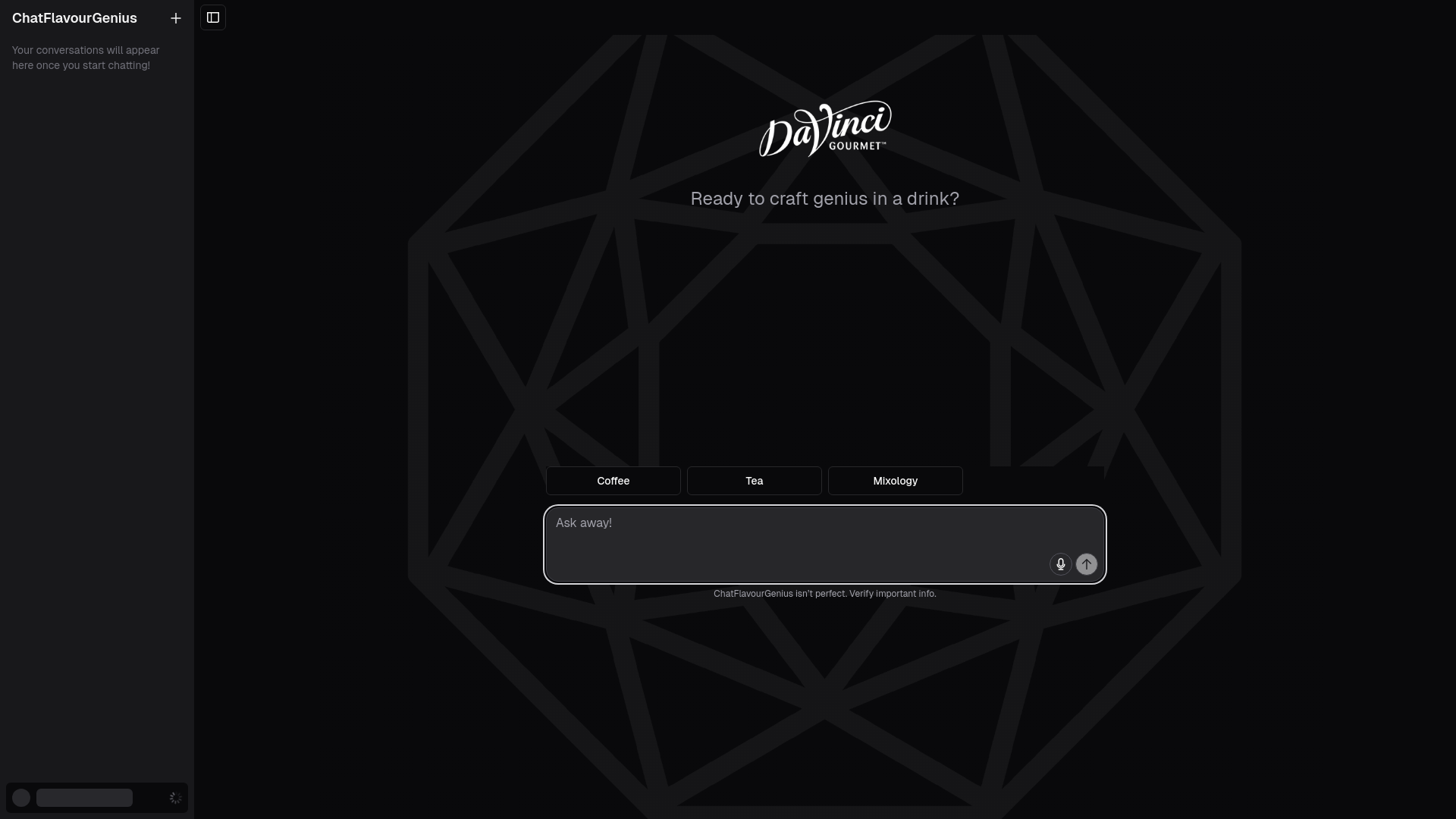 website screenshot of https://chatflavourgenius.com/