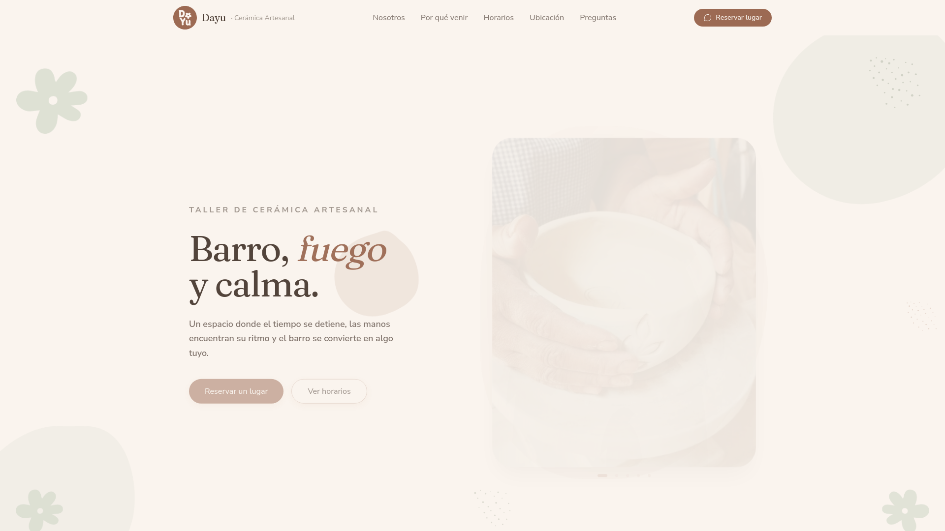 website screenshot of https://dayuceramica.com/