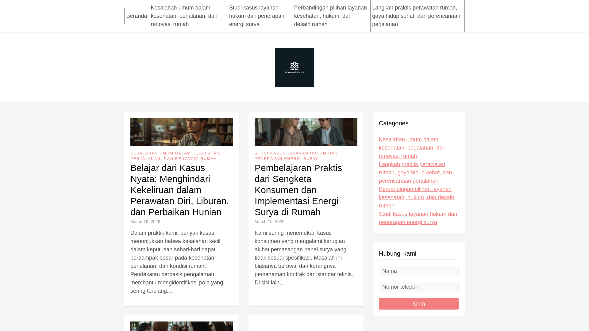 website screenshot of https://iristelehealth.institute/