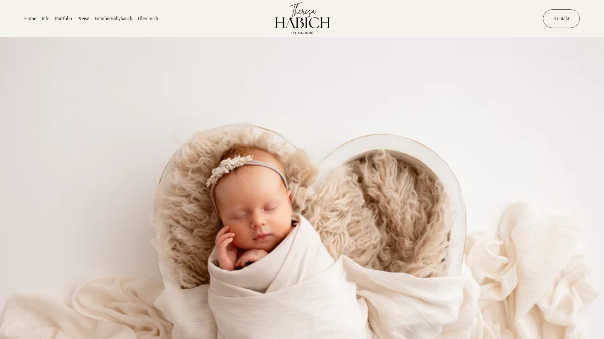 website screenshot of https://theresahabich.com/