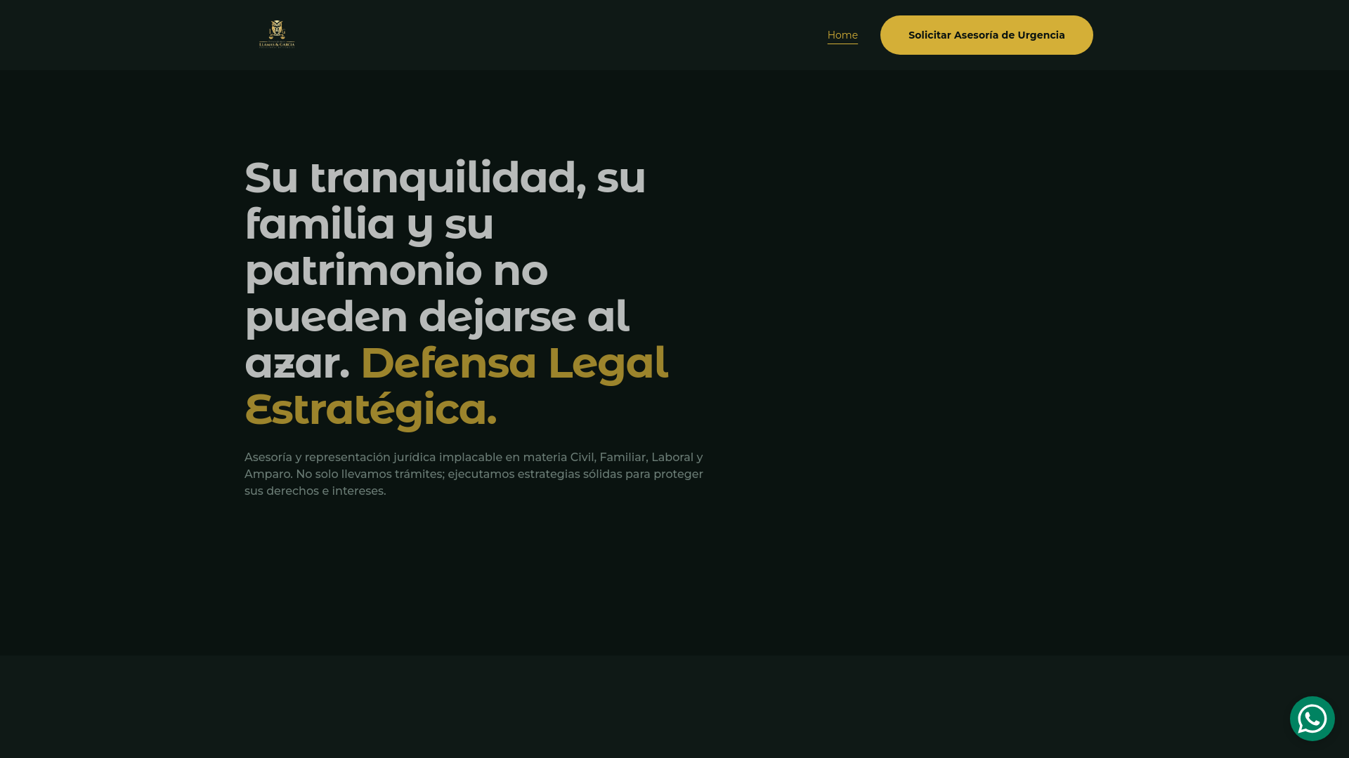 website screenshot of https://abogadosllamasygarcia.com.mx/