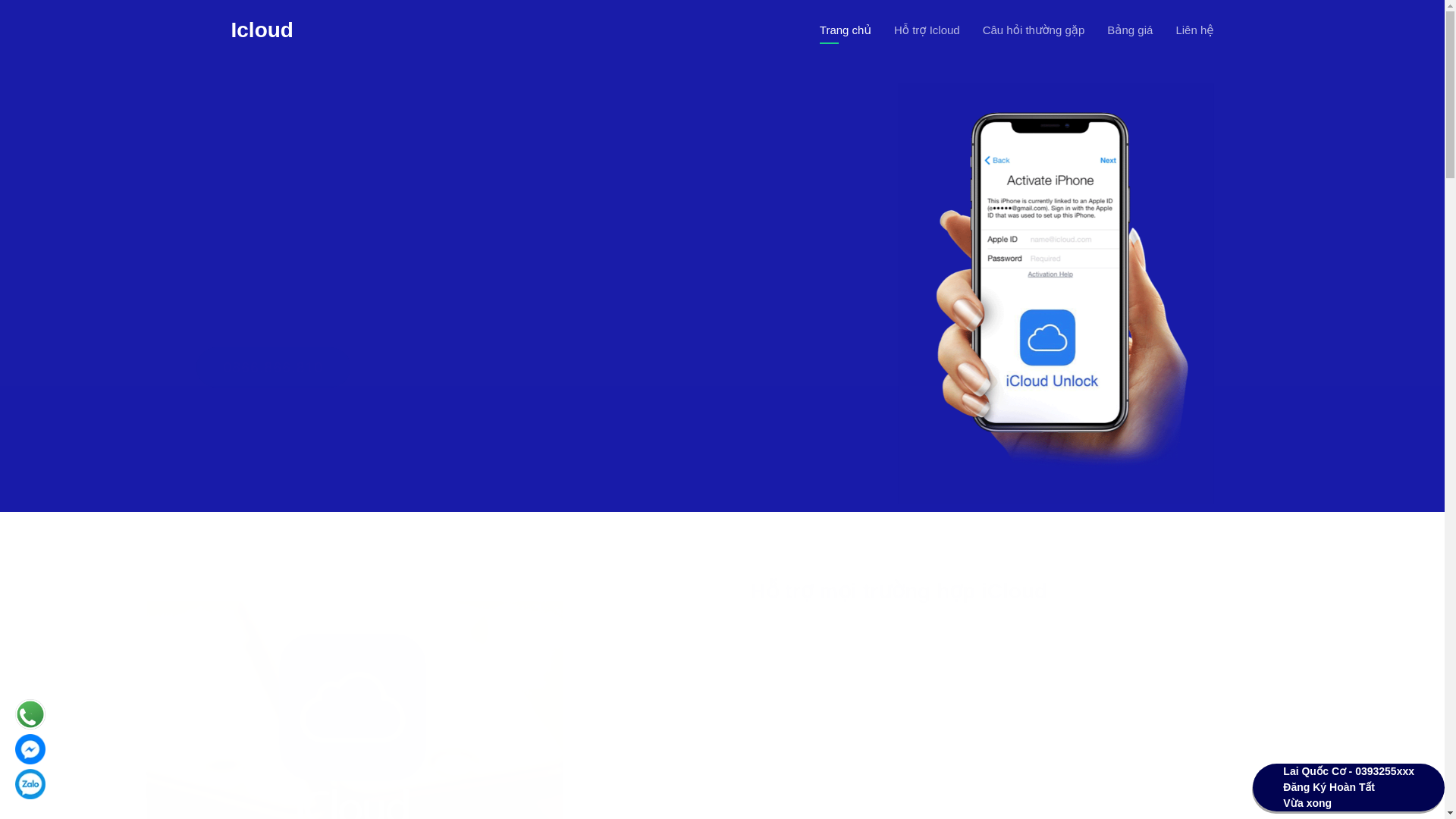 website screenshot of https://dichvuicloud.pro.vn/