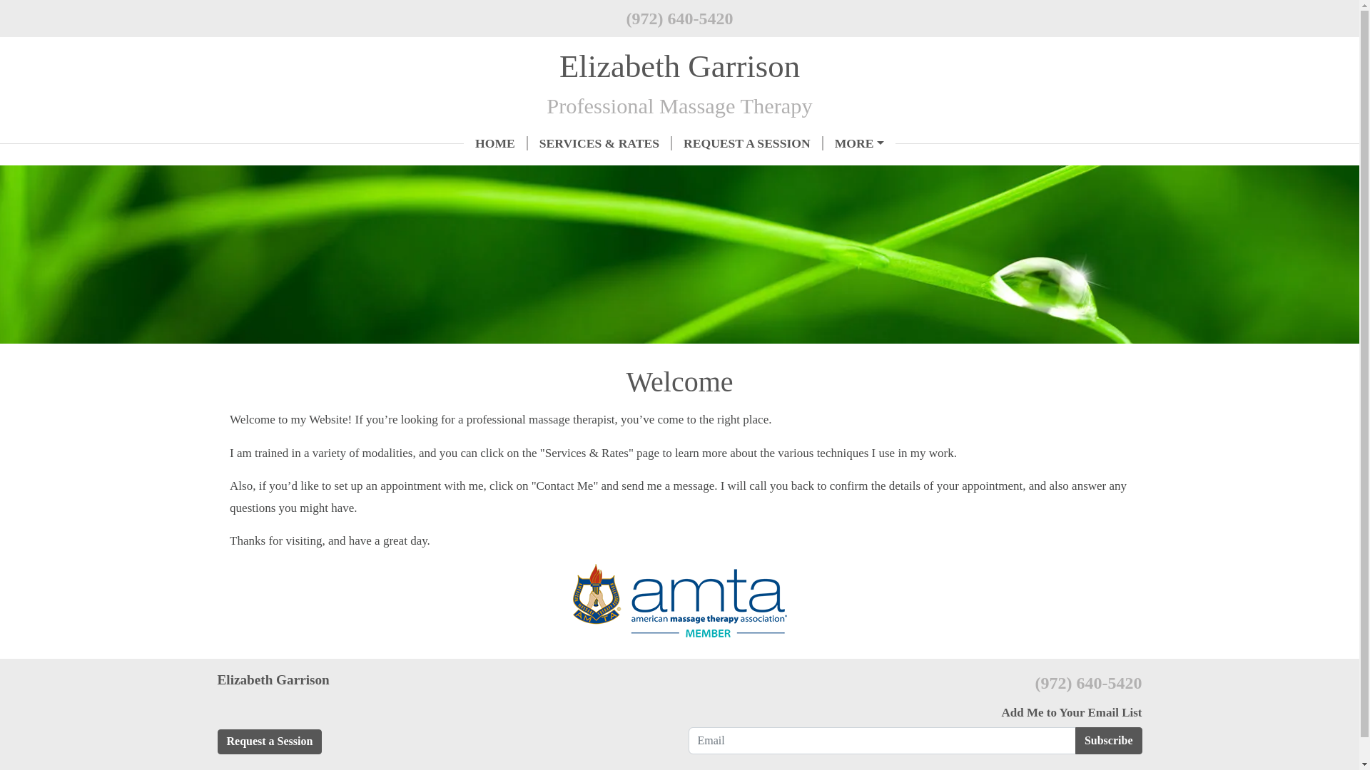 website screenshot of https://elizabethgarrisonmassage.com/