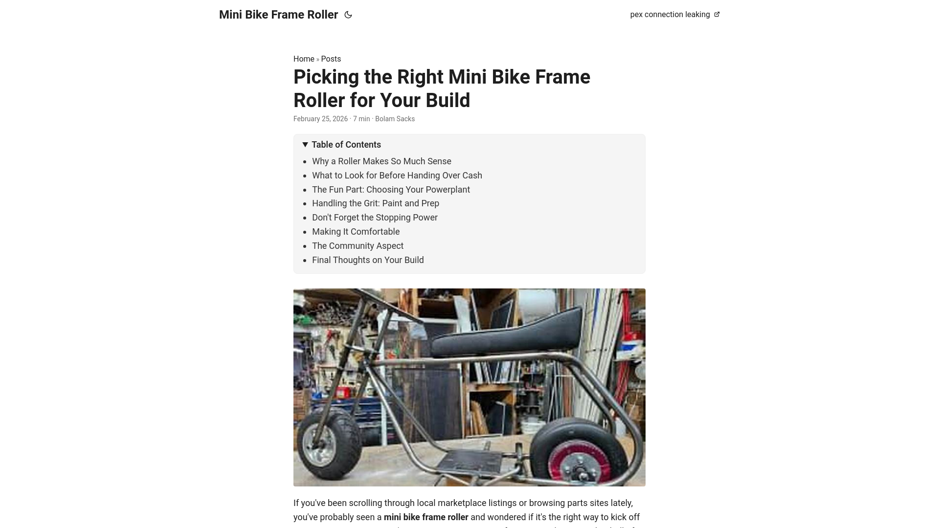 website screenshot of https://mini-bike-frame-roller.pages.dev/