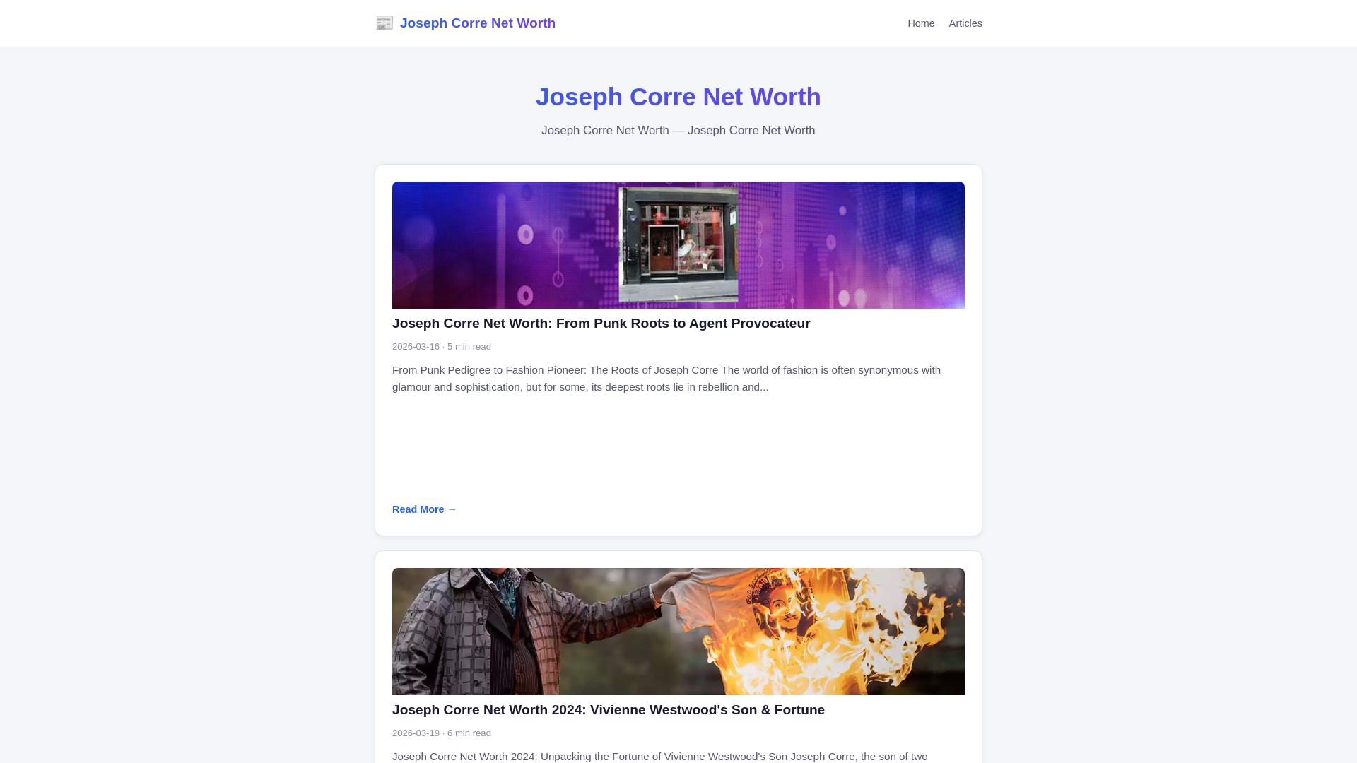website screenshot of https://joseph-corre-net-worth.pages.dev/