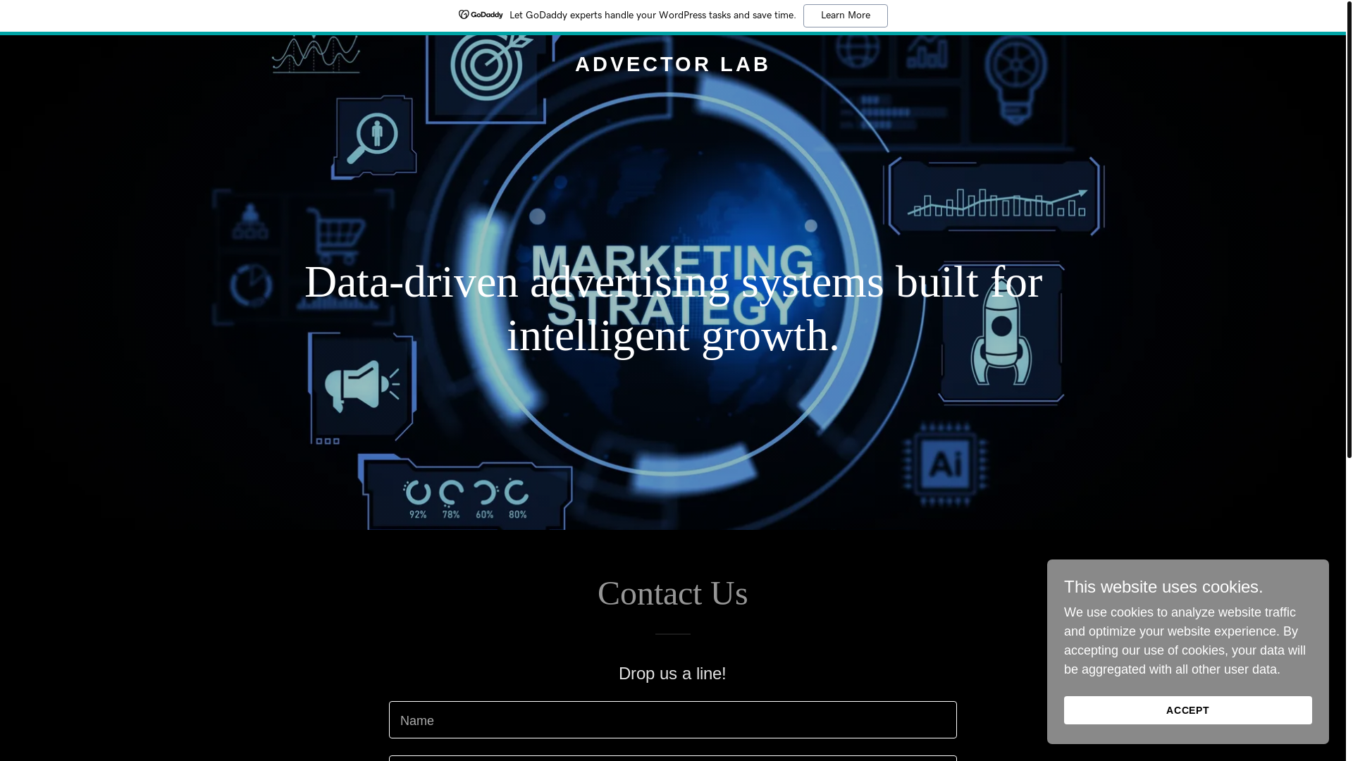 website screenshot of https://advectorlab.com/