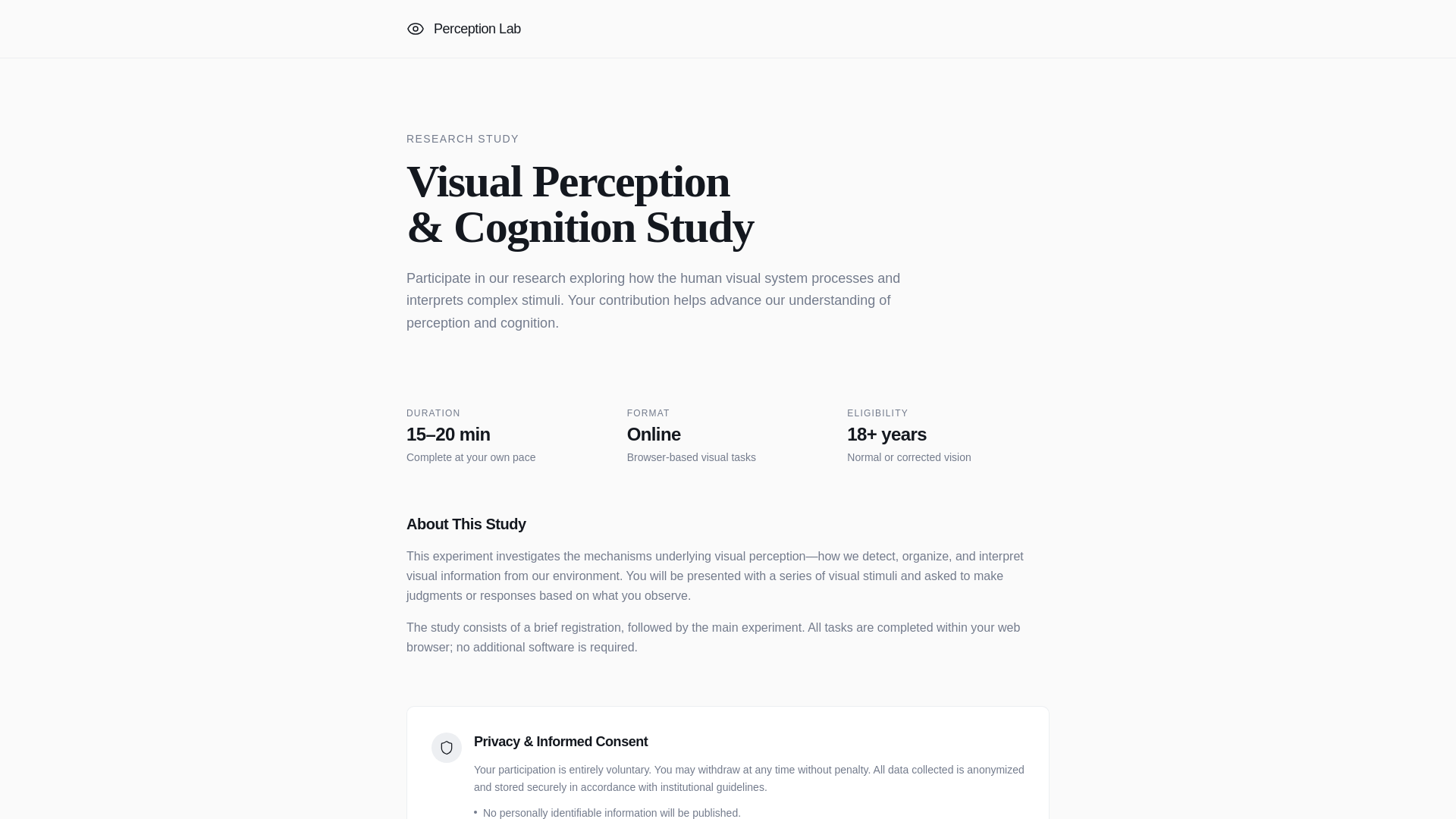 website screenshot of https://percept-lab.fr
