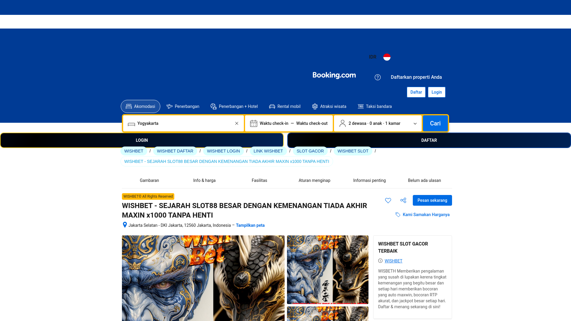 website screenshot of https://wishbet-slot88.pages.dev/
