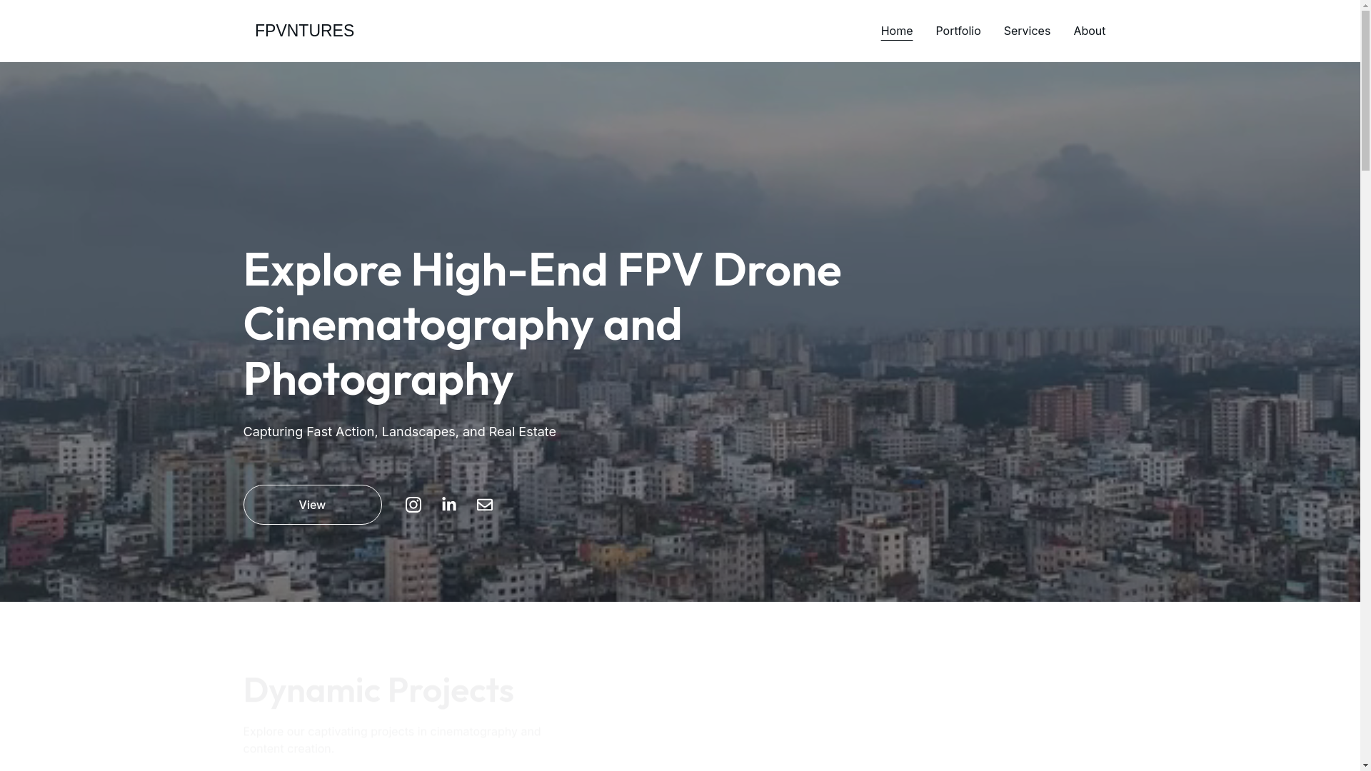 website screenshot of https://fpvntures.com/