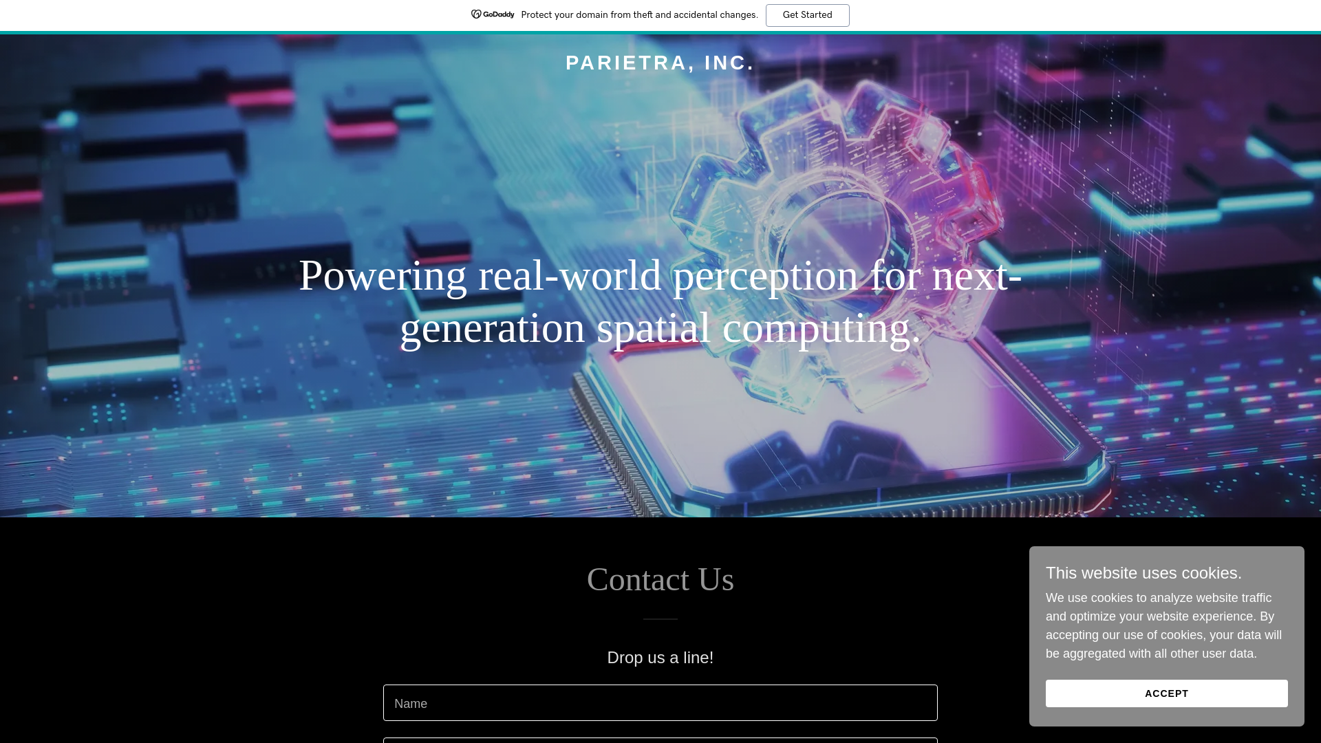website screenshot of https://parietra.com/