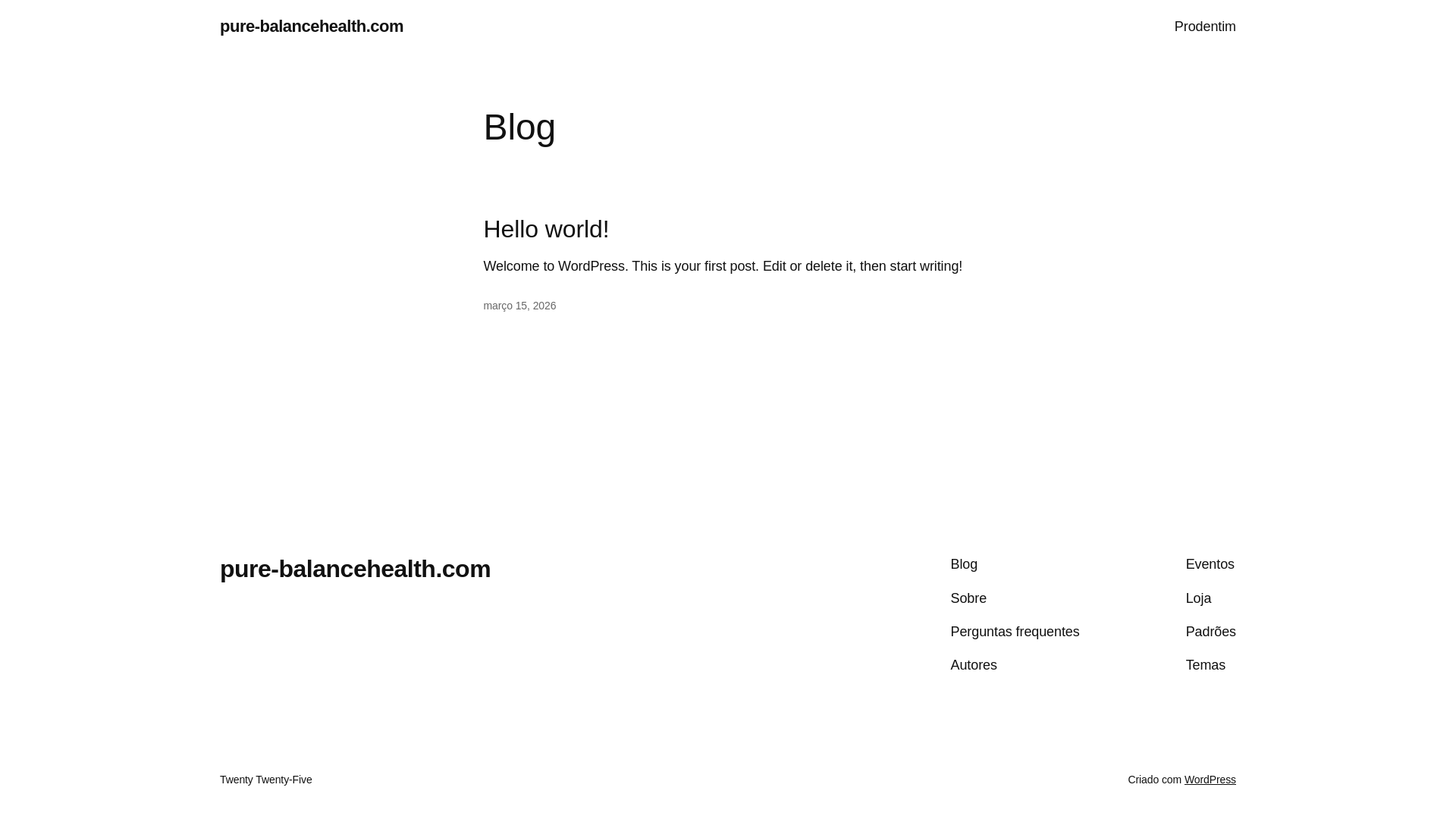 website screenshot of https://pure-balancehealth.com/