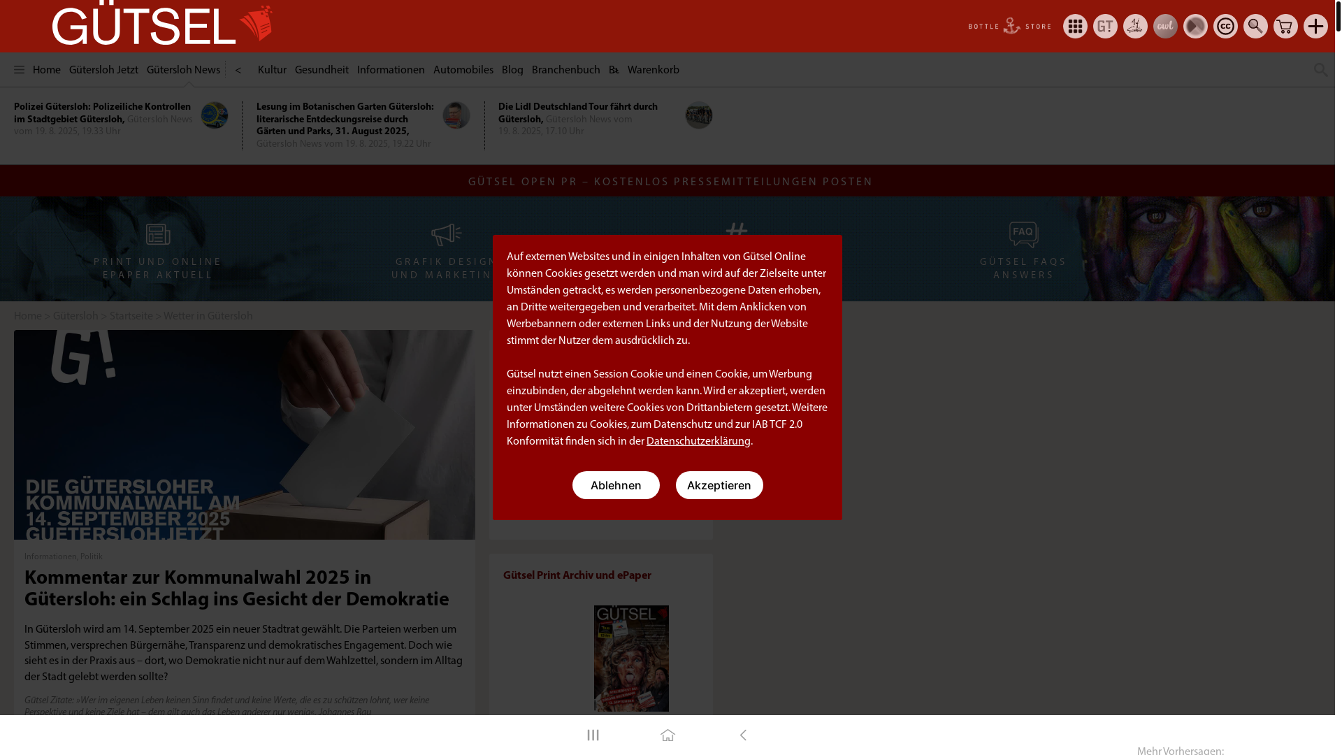website screenshot of http://guetsel.de/