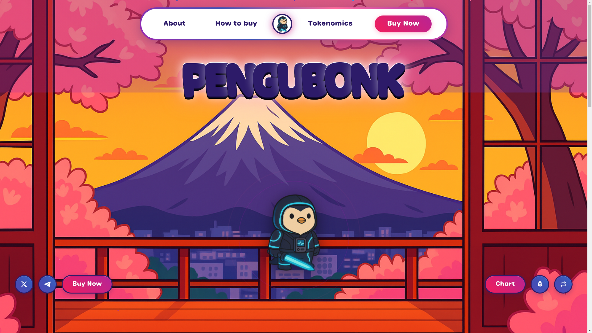 website screenshot of https://pengubonk.xyz/