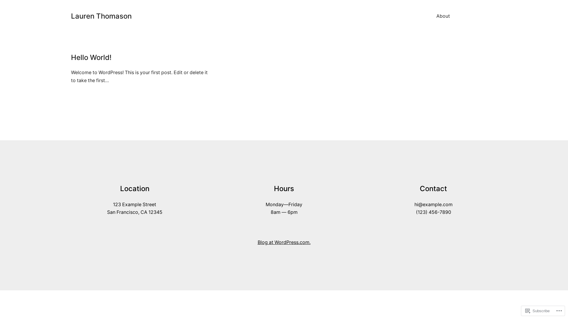 website screenshot of https://lauren-thomason.com/