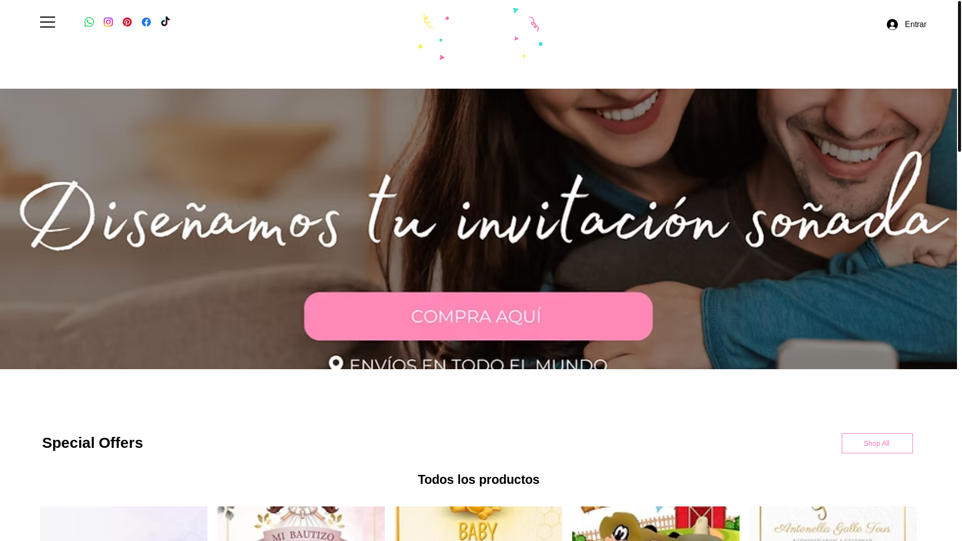 website screenshot of https://invitartedesigns.com/