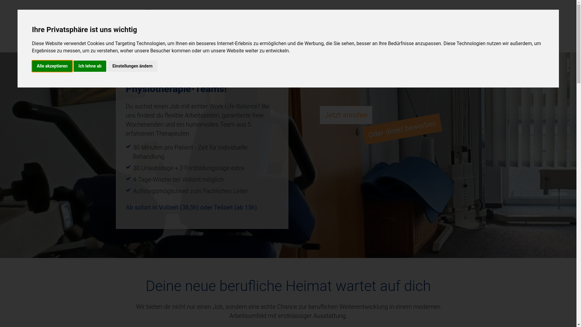 website screenshot of https://achilles-physiotherapie-ehingen.de/