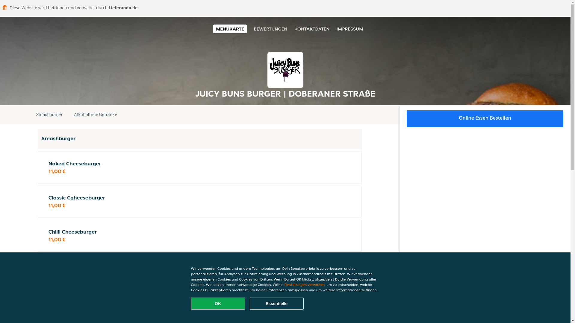 website screenshot of https://rostock-juicybunsburger.de/