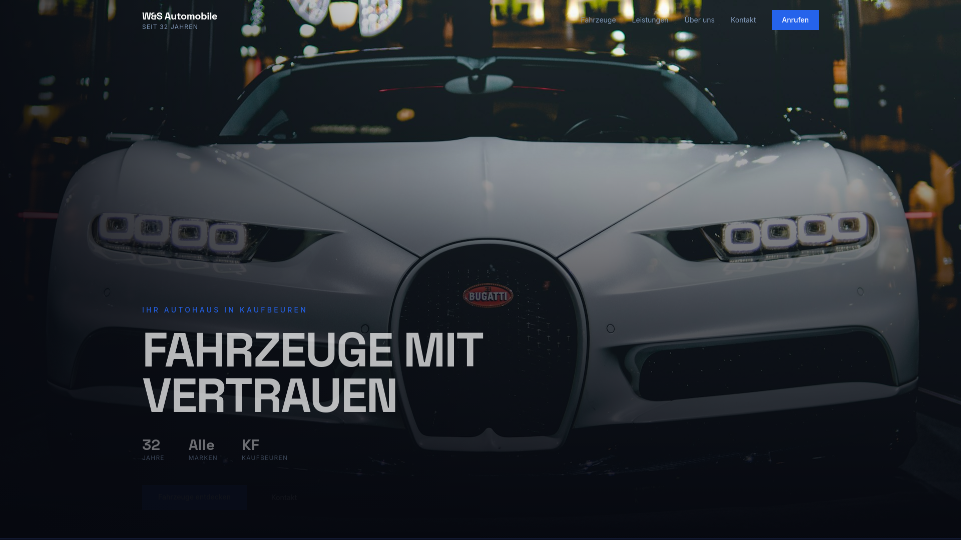 website screenshot of https://ws-automobile-demo.pages.dev/