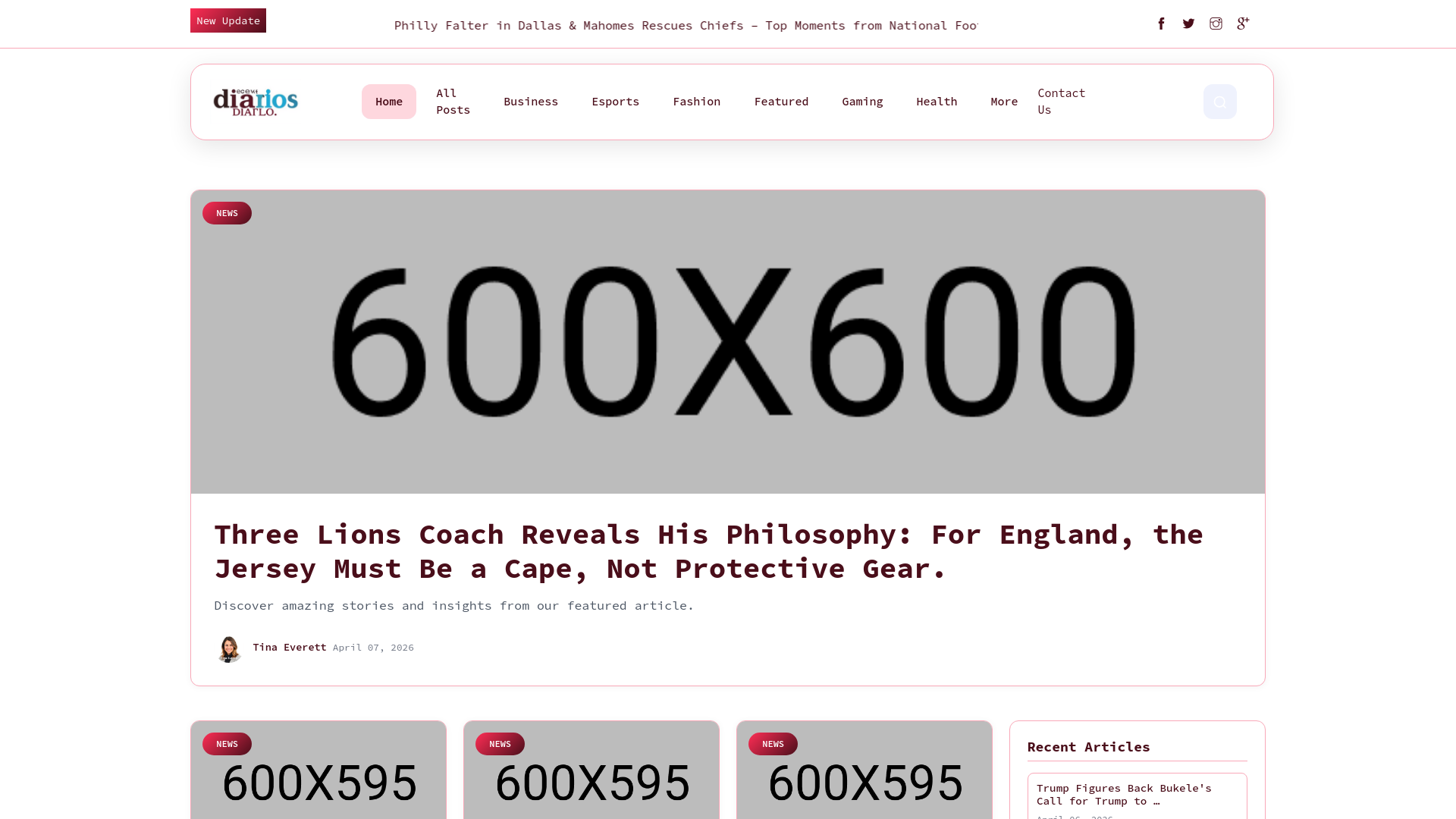 website screenshot of https://revistaideasdiario.mx