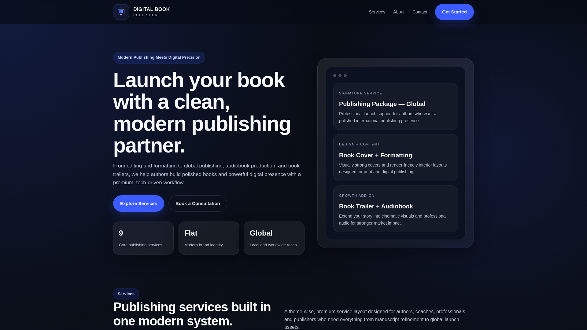 website screenshot of https://digitalbookspublishers.com/