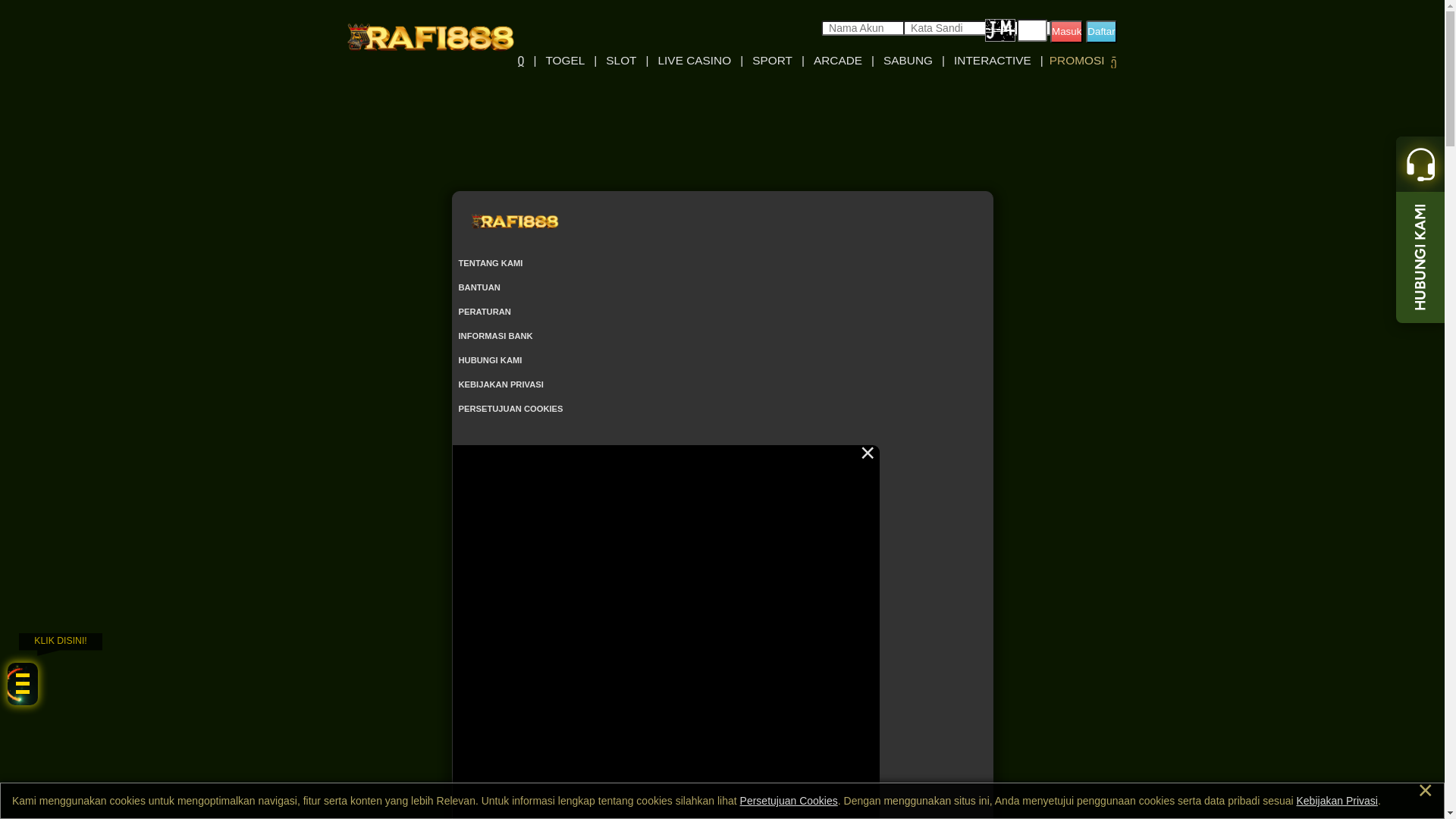 website screenshot of https://rafi888paneljackpot.net/
