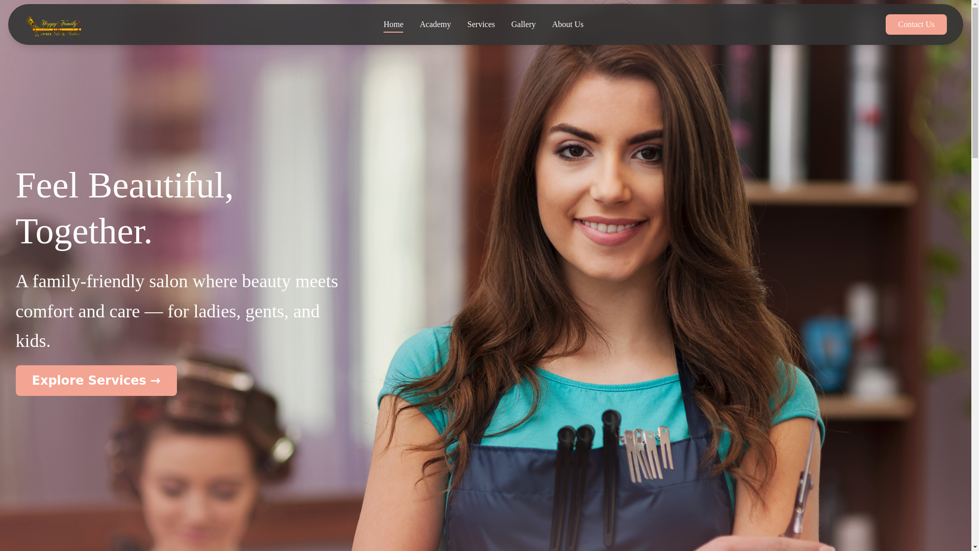 website screenshot of https://happy-family-salon.pages.dev/