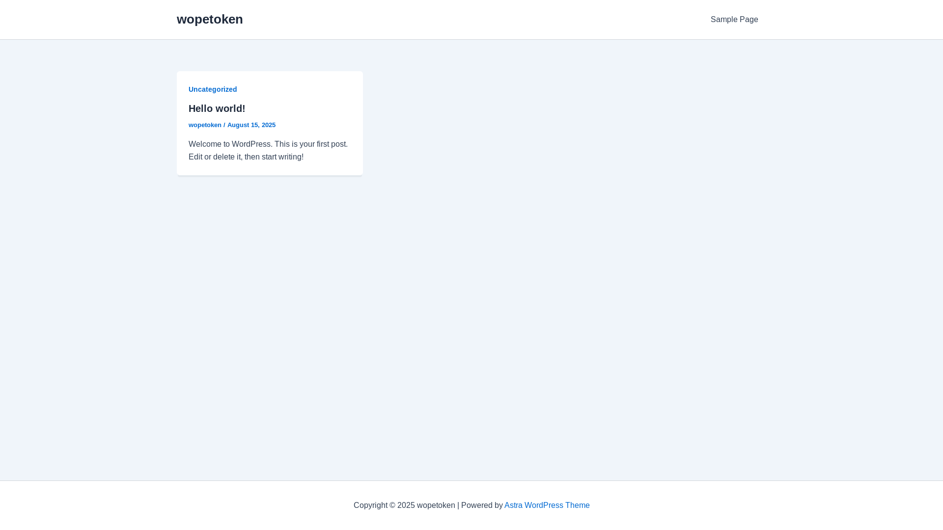 website screenshot of https://wopetoken.vip/