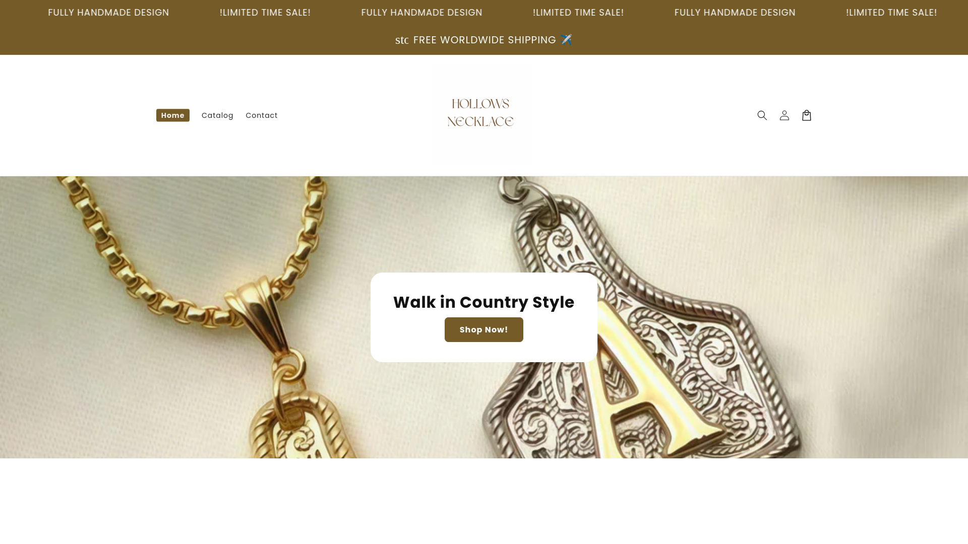 website screenshot of https://hollowmakes.store