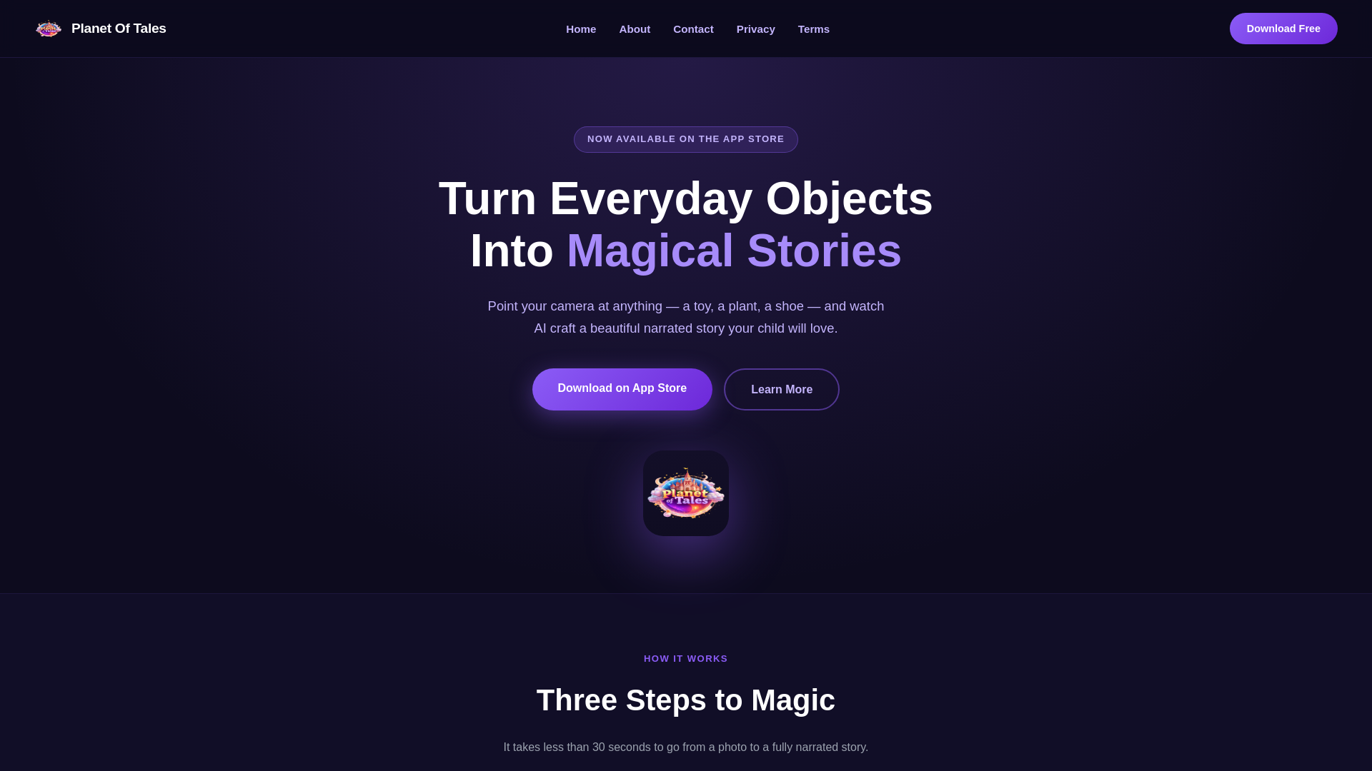 website screenshot of https://planetoftales.com
