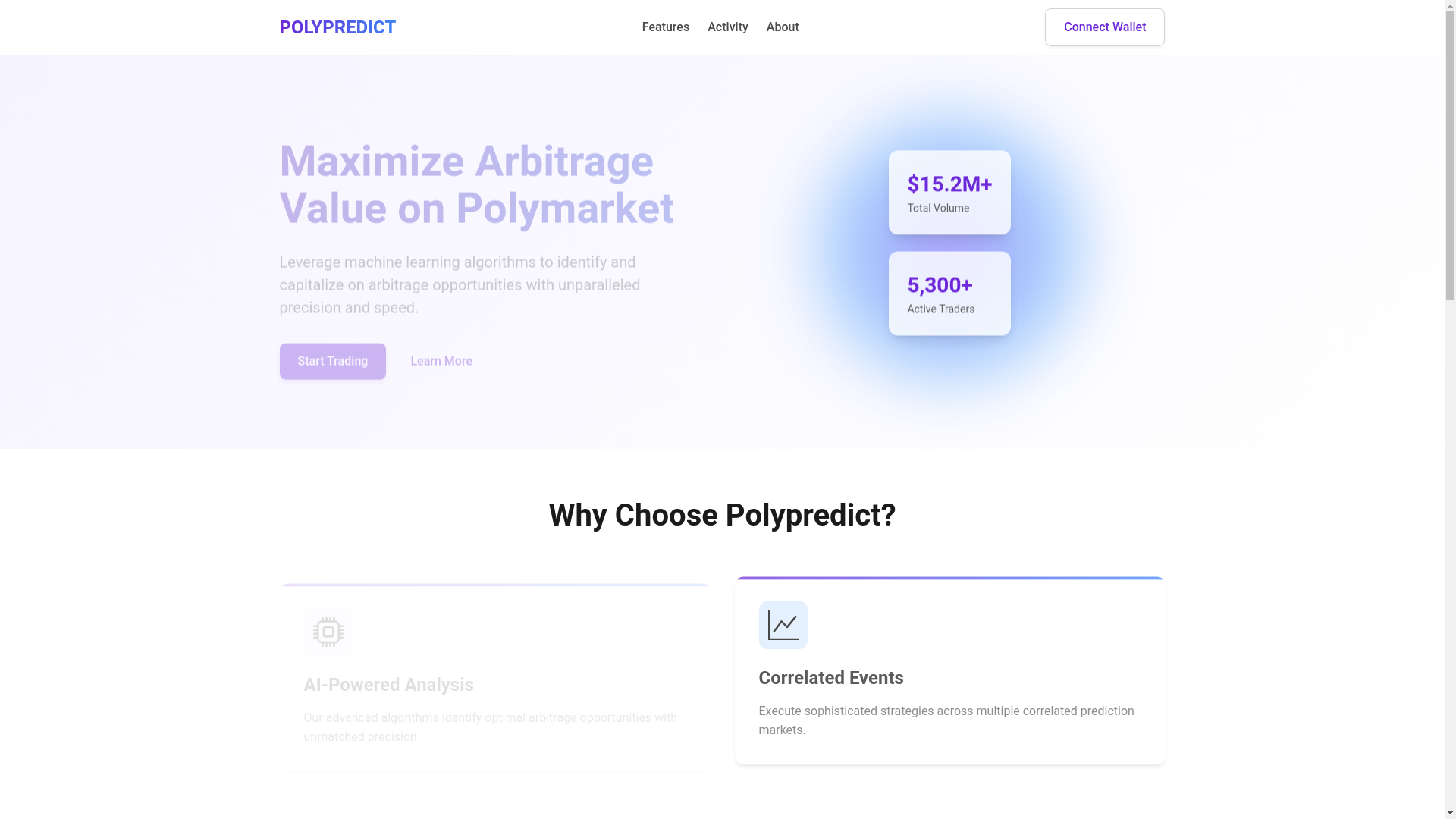 website screenshot of https://polypredicter.top/