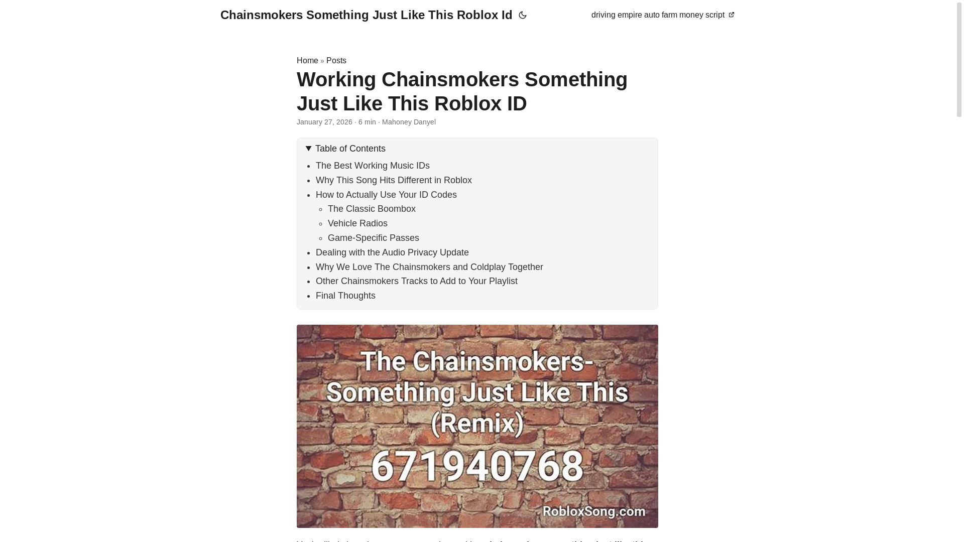 website screenshot of https://chainsmokers-something-just-like-this-roblox-id.pages.dev/