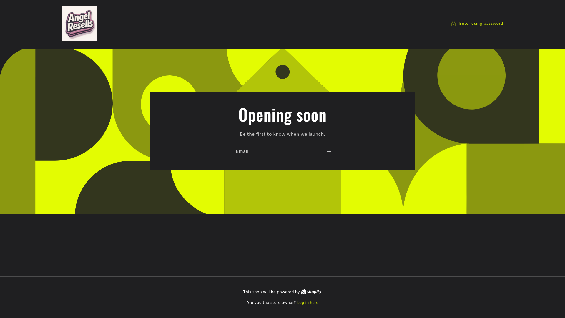 website screenshot of https://angelresells.com/