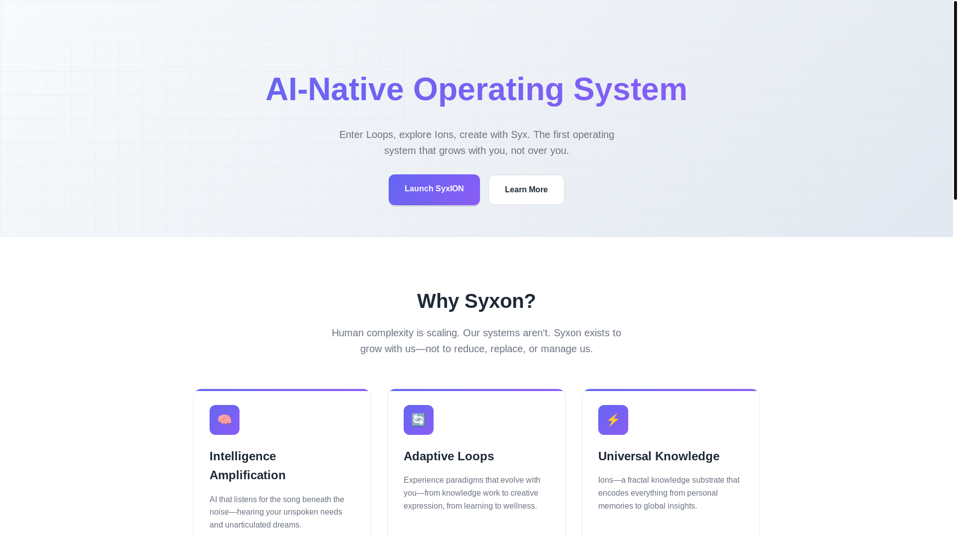 website screenshot of https://syxon-main-site.pages.dev/